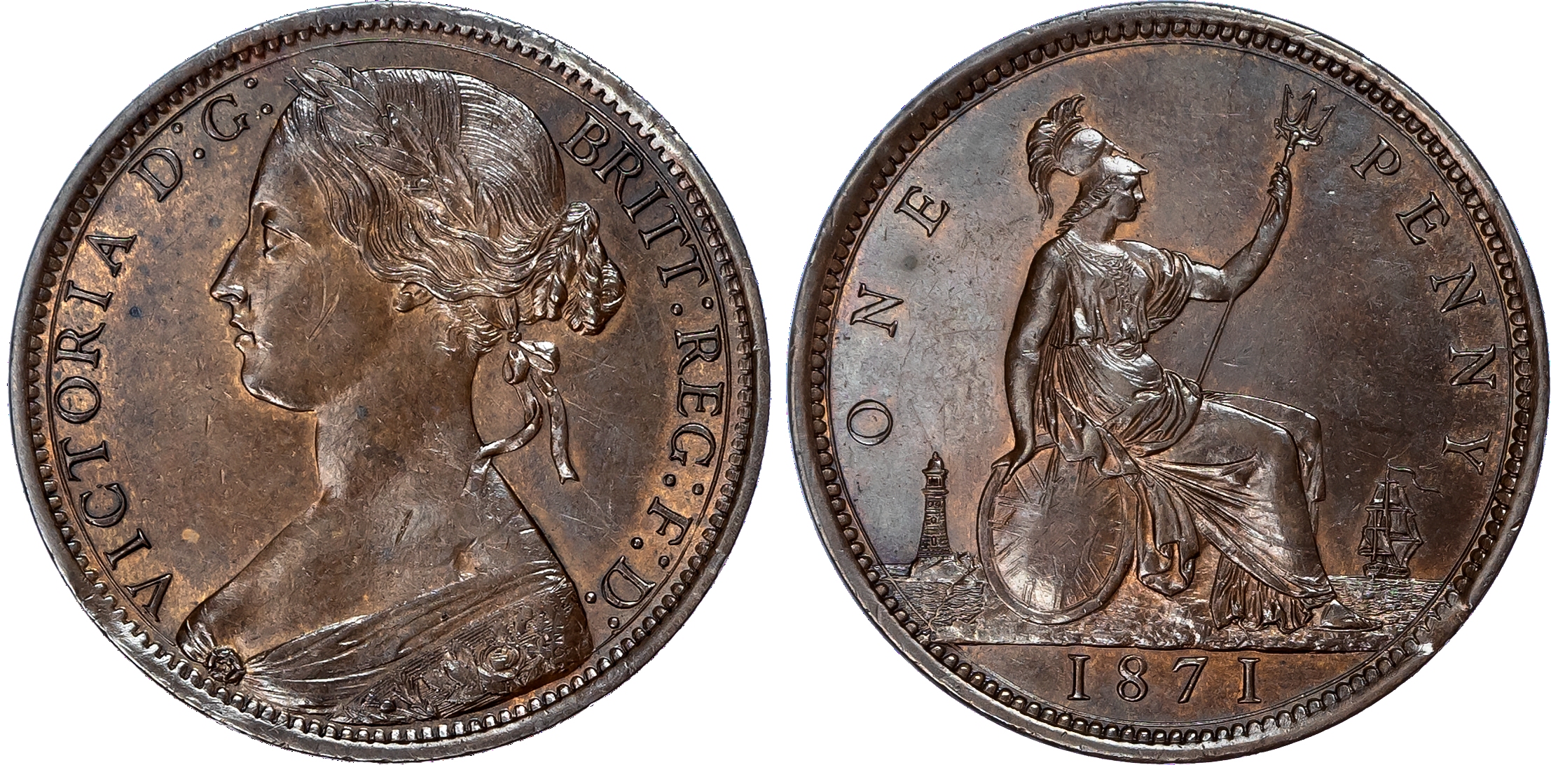 Victoria (1837-1901), Penny, 1871