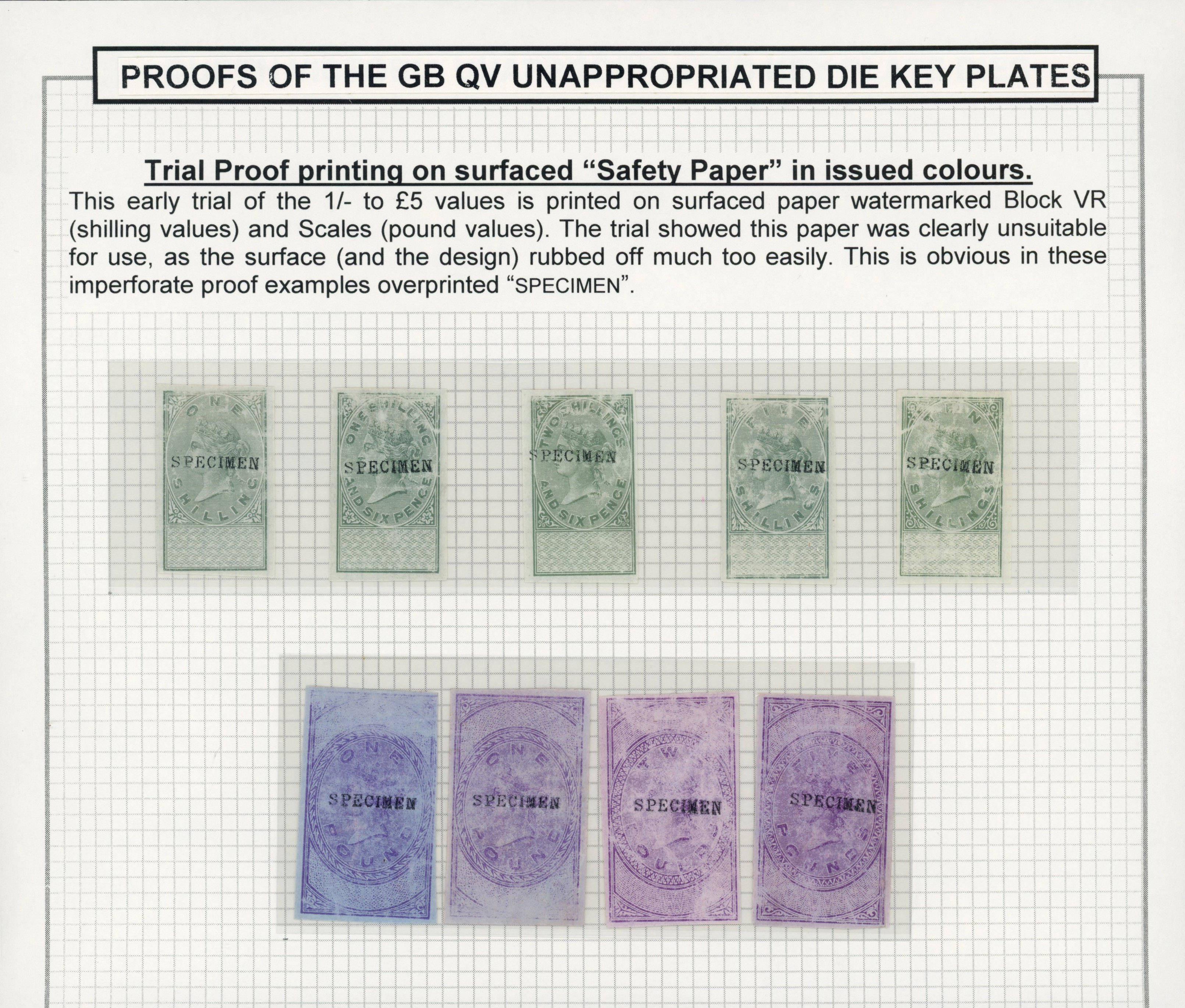 GB Unappropriated Dies c1875 proofs