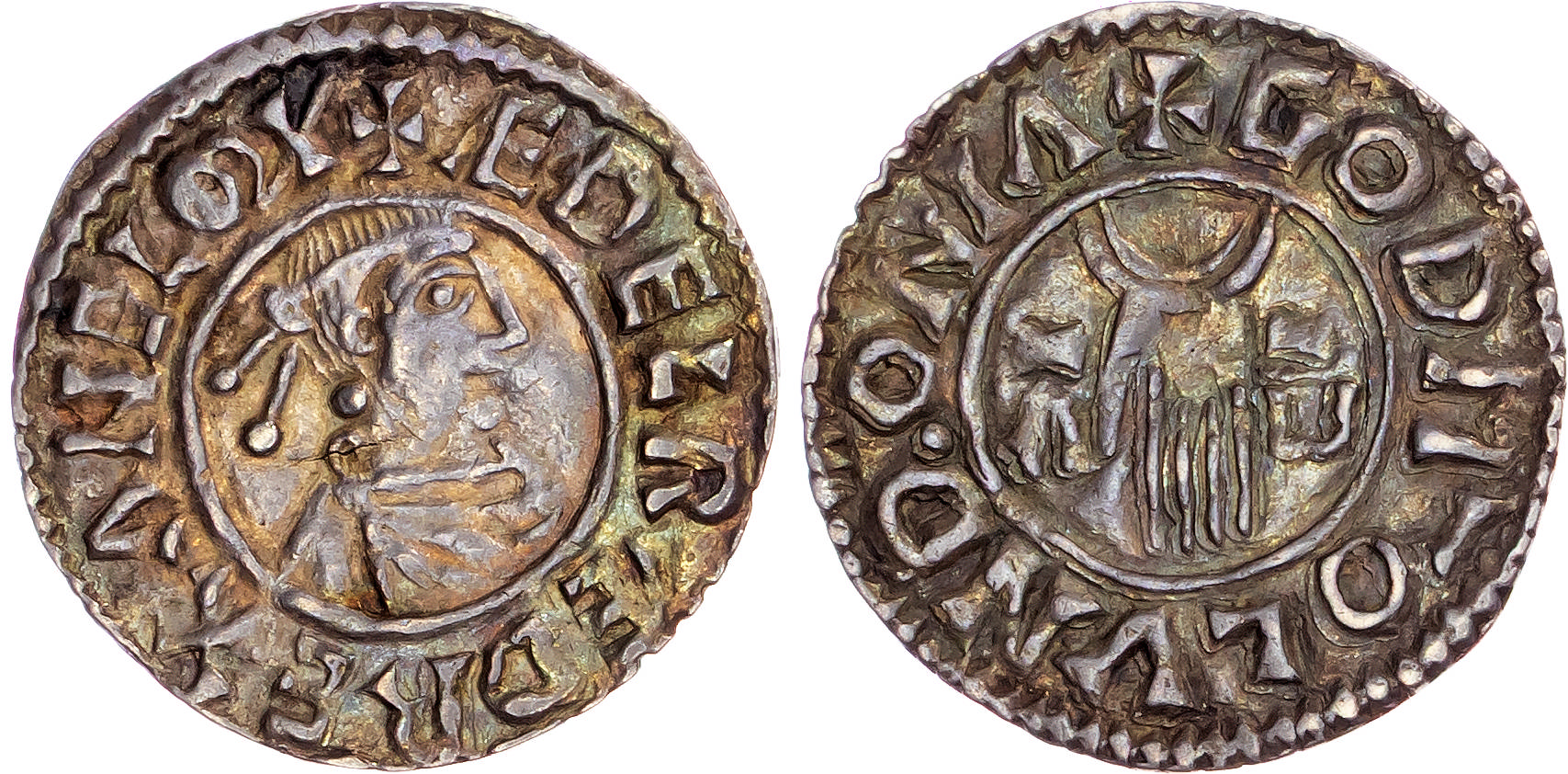 Aethelred II (978-1016), AR Penny, First Hand type (c. 979-85), London mint, Goda as moneyer.