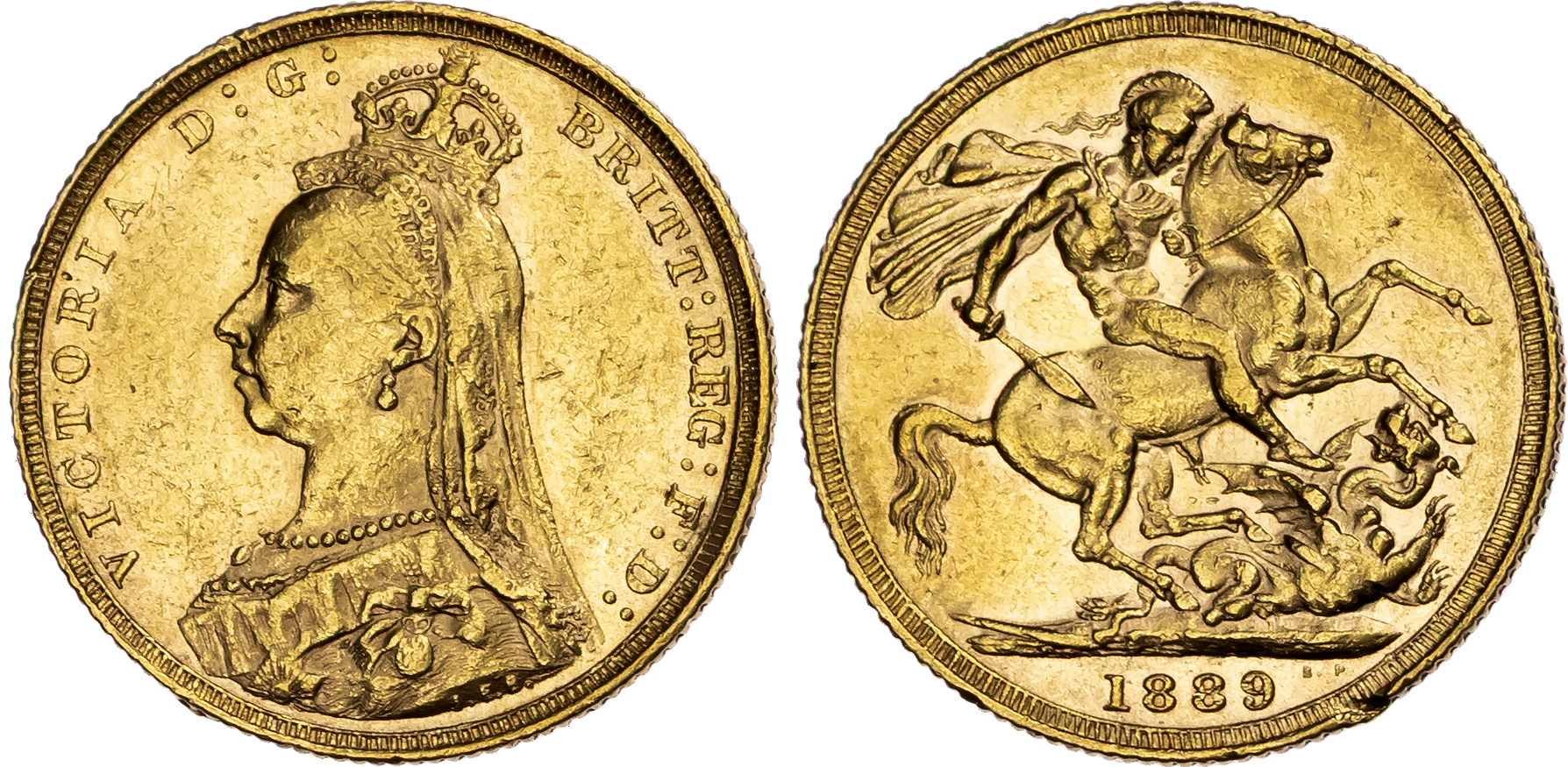 Victoria (1837-1901), Sovereign, 1889.