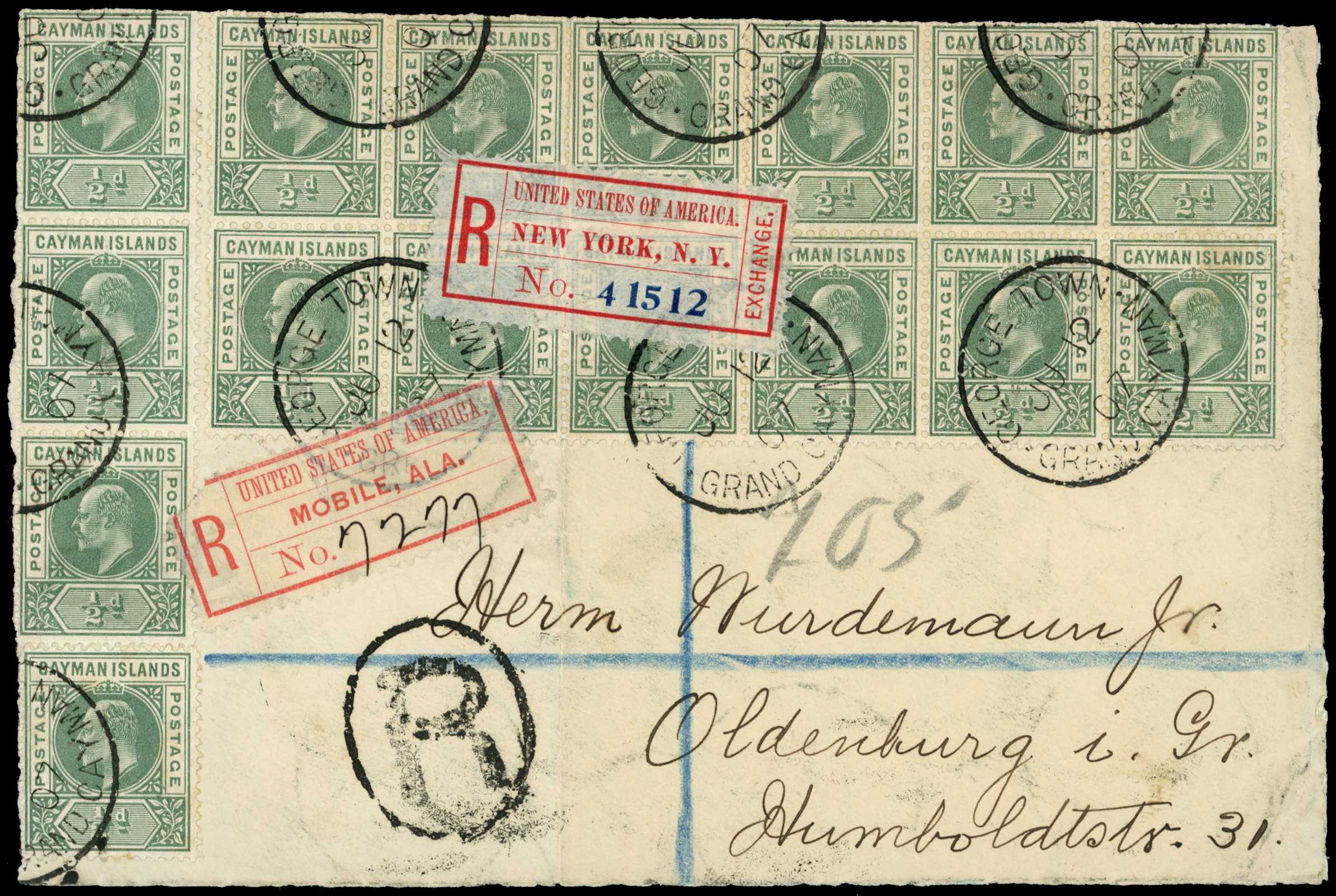 1904-1910 Range of registered covers with...