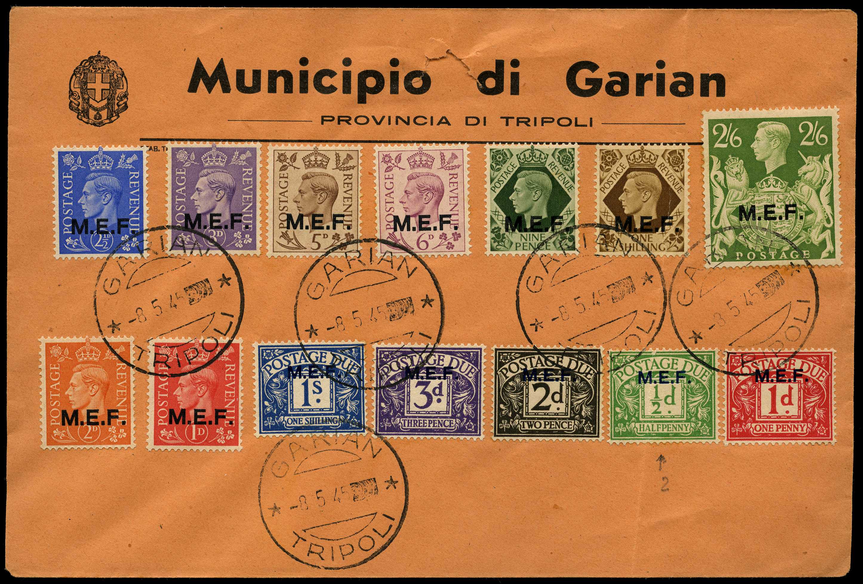 MEF. Two philatelic covers, one (21 JUN 43)...