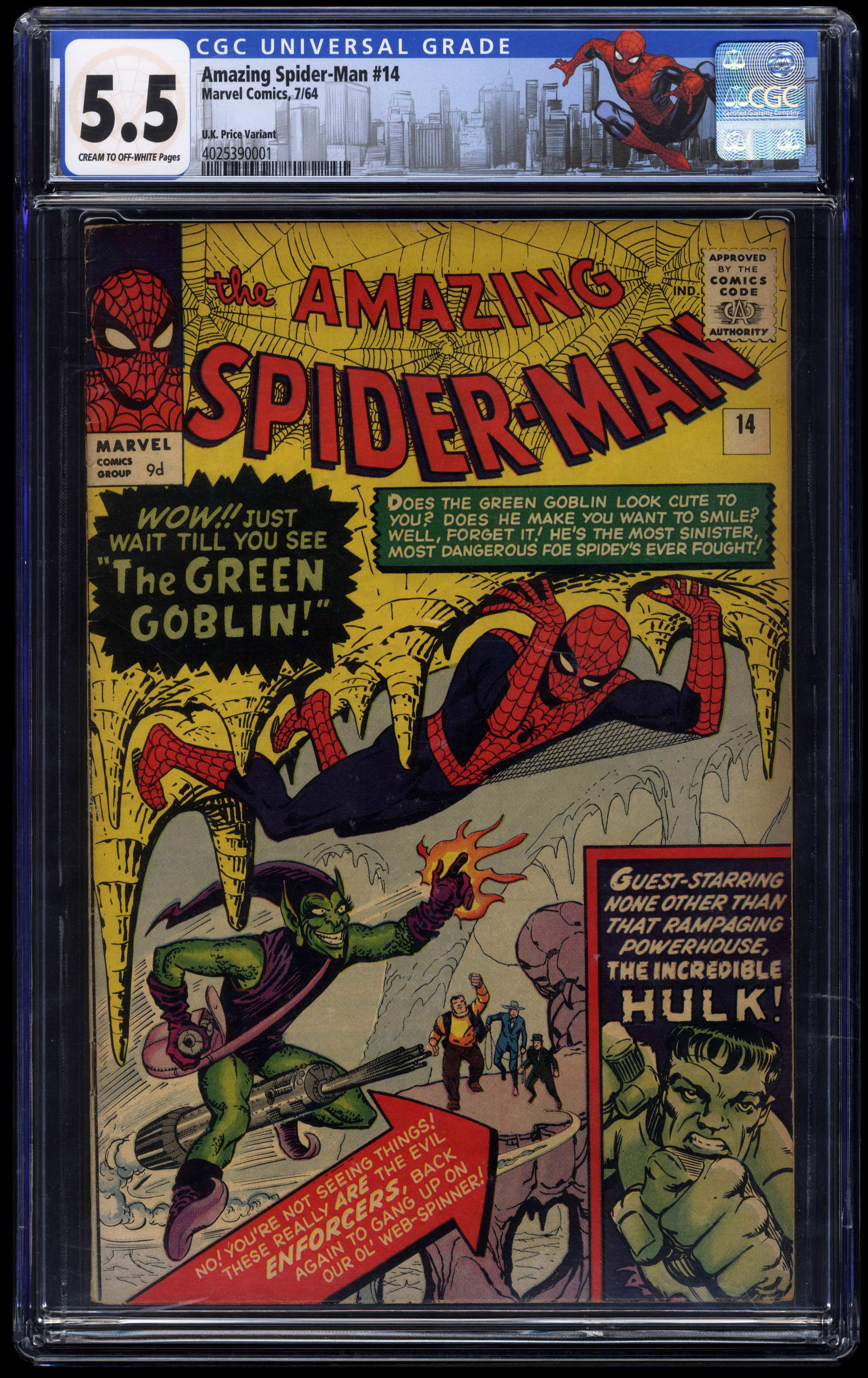Amazing Spider-Man #14 (Marvel Comics 1964) CGC 5.5 First Green Goblin