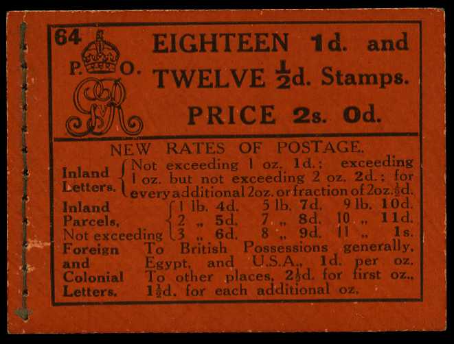 1917 (August) 2/- booklet (#64), stitched...