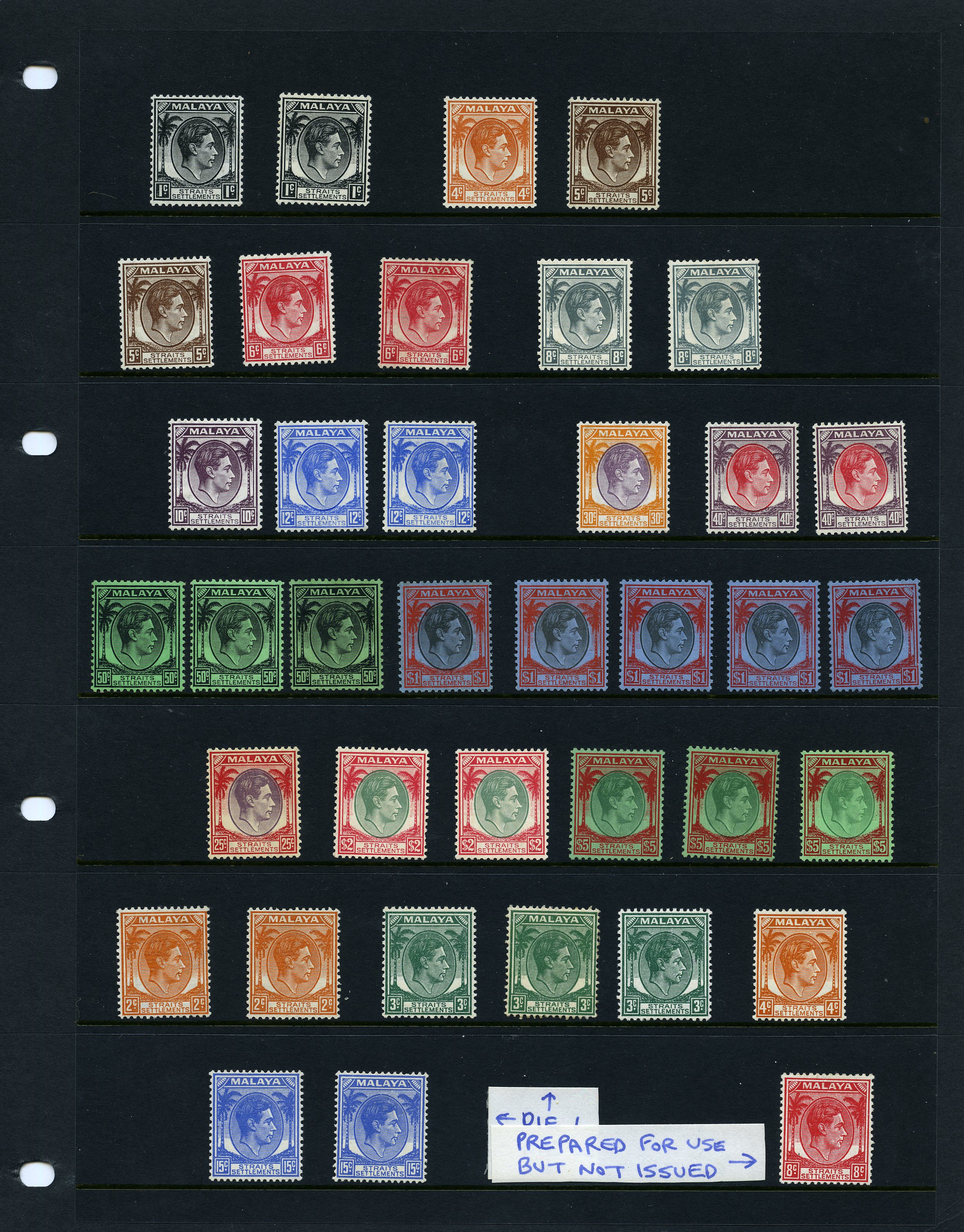 1937-41 set (less 2ct green) mint plus...