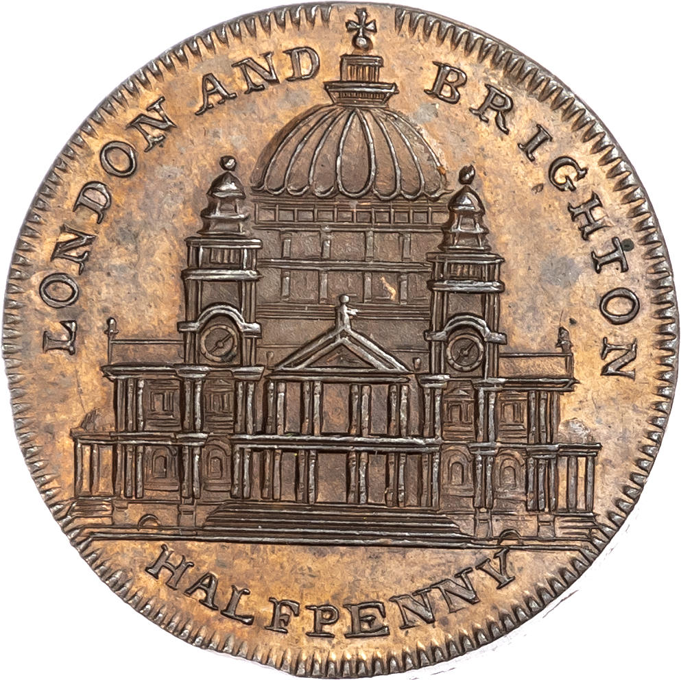 London - Blackfriars, James Spittle, John Kirby & Richard Lathmar (cheesemonger / grocer / banker) Halfpenny 1795