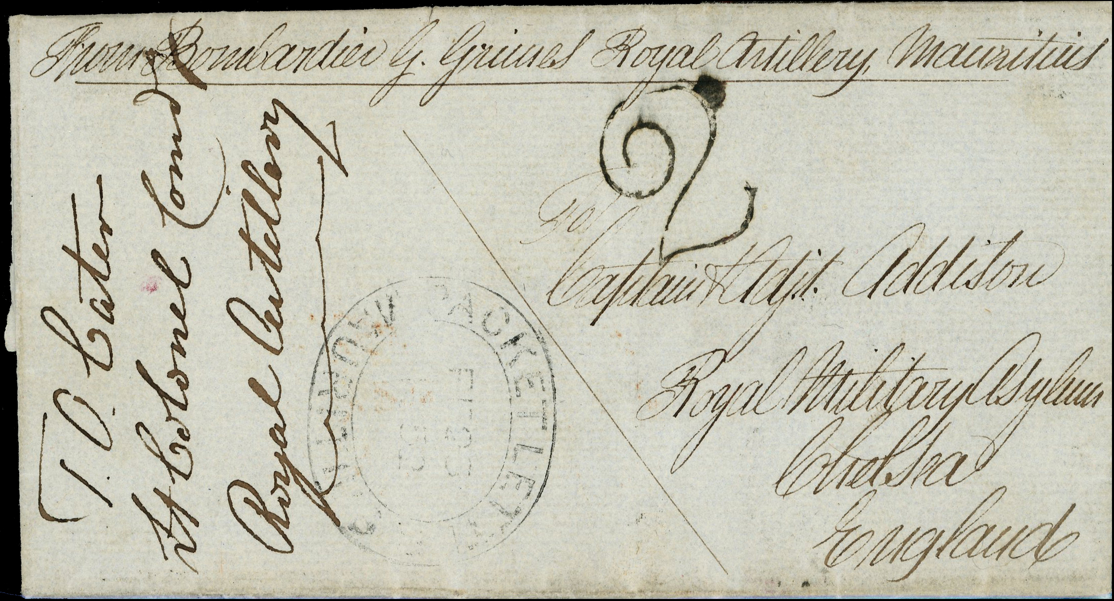 POSTAL HISTORY: 1852 entire letter from...