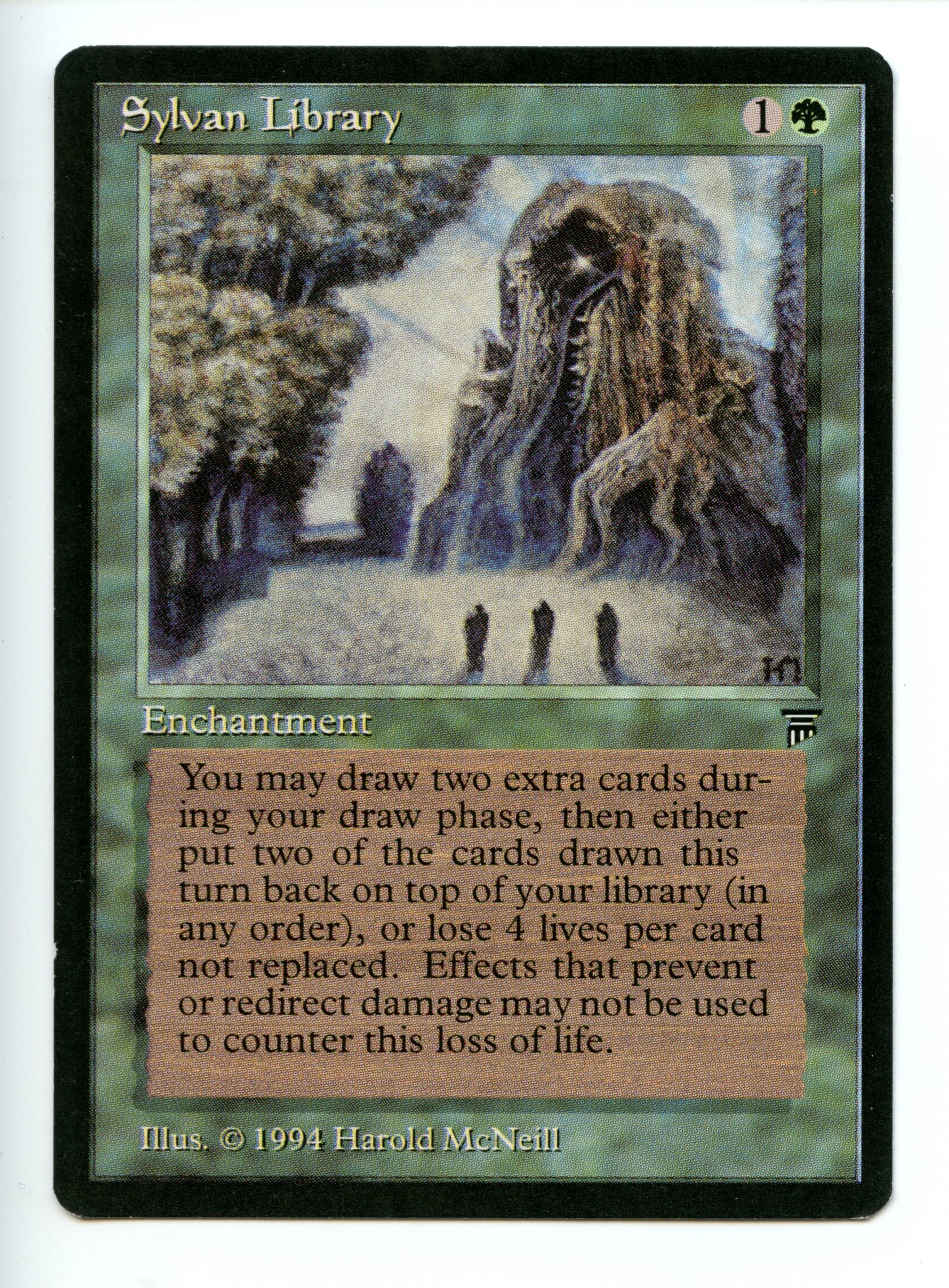 Magic The Gathering - Sylvan Library - Legends - Lightly Played Condition