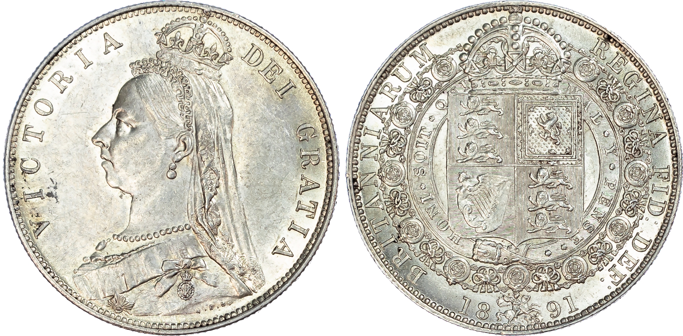 Victoria (1837-1901), Halfcrown, 1891