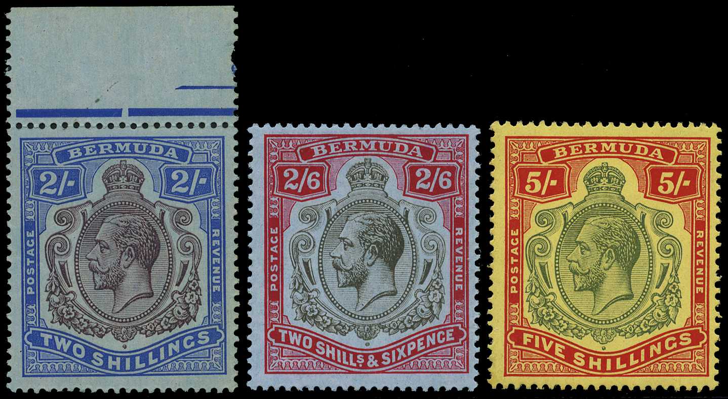 1918-22 2/- (top marginal, #6), 2/6d and...