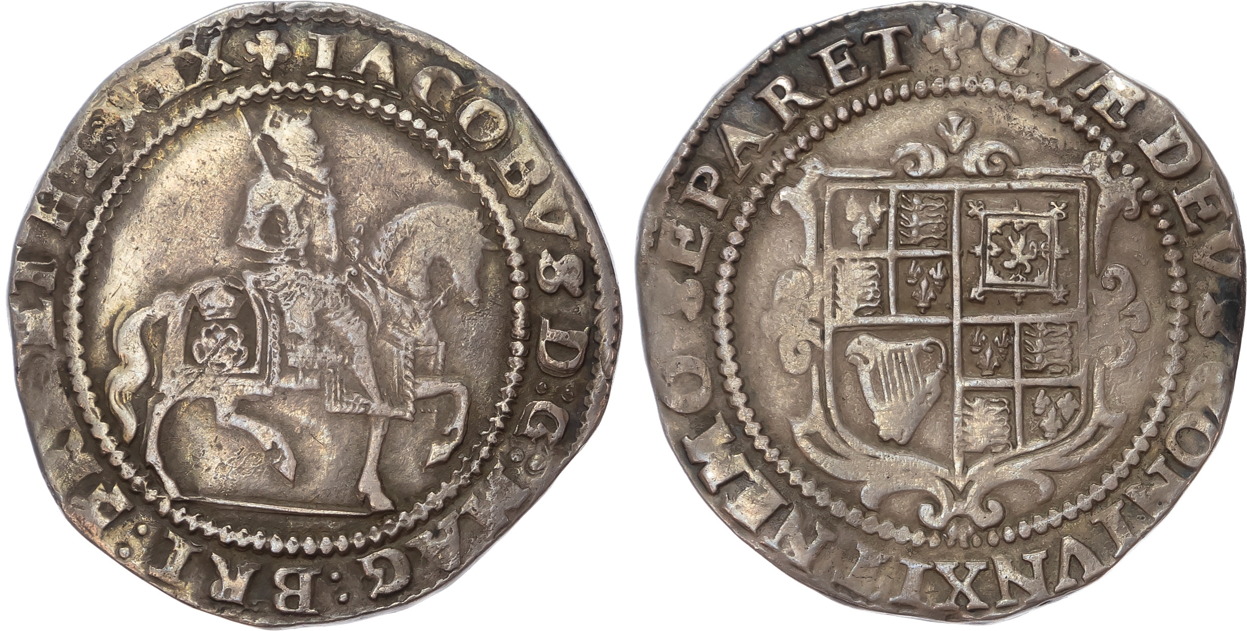 James I (1603-1625), AR Halfcrown, Second coinage.