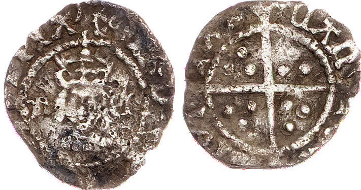 Henry VIII (1509-1547) Halfpenny. Second coinage. Canterbury mint; Thomas Cranmer, archbishop; mm: wheel/–.
