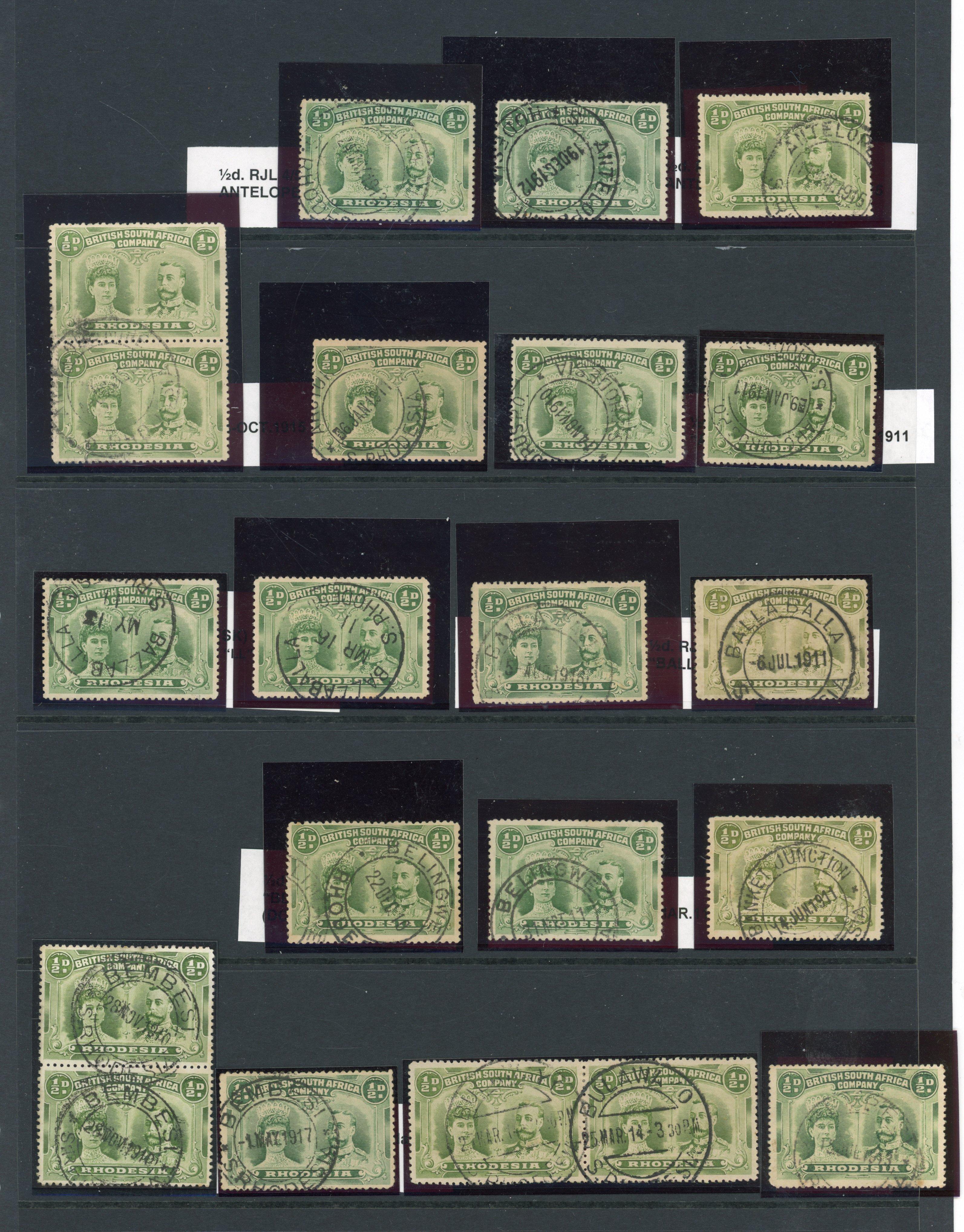 Double Heads ½d cancels collection