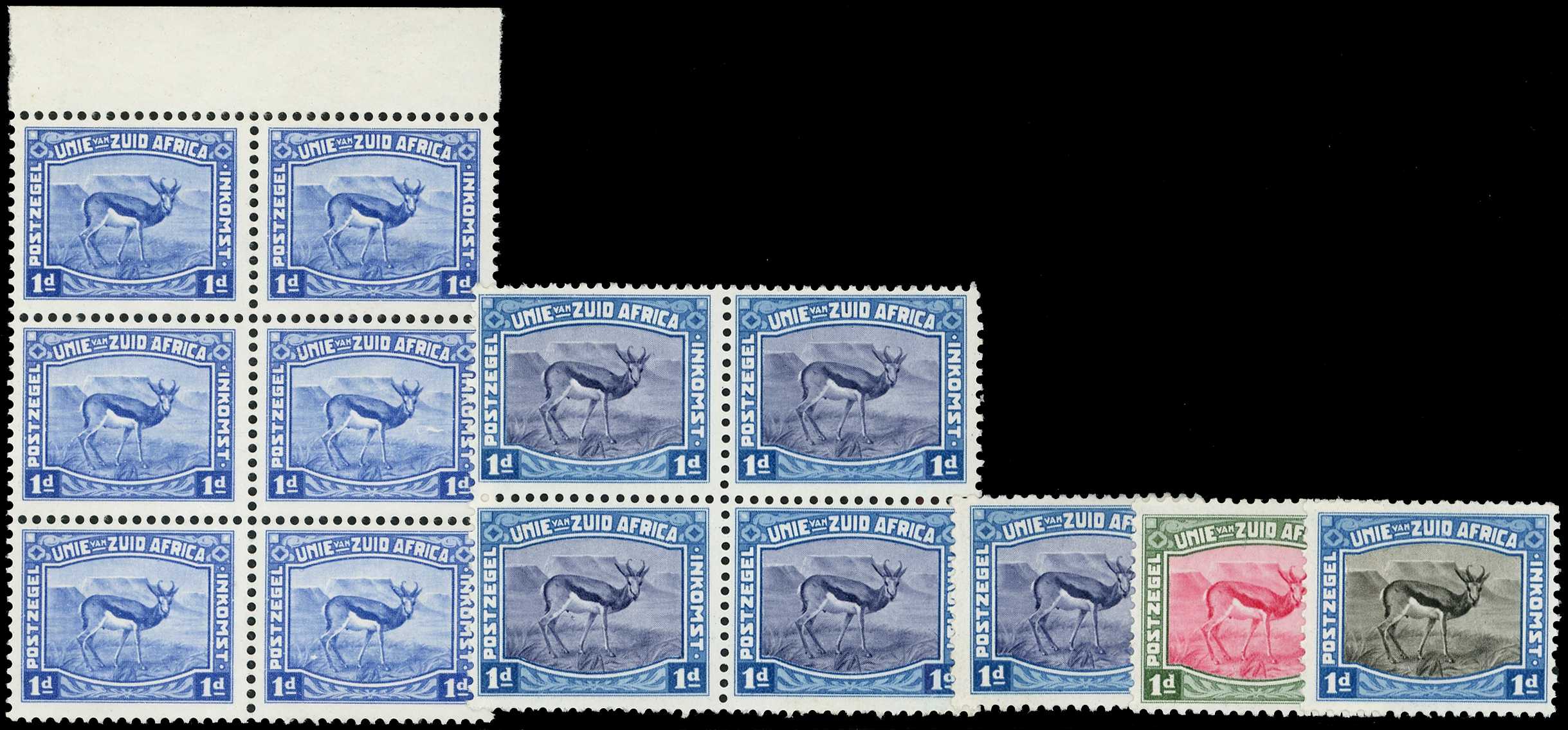1923 Harrison 1d Springbok essays,...