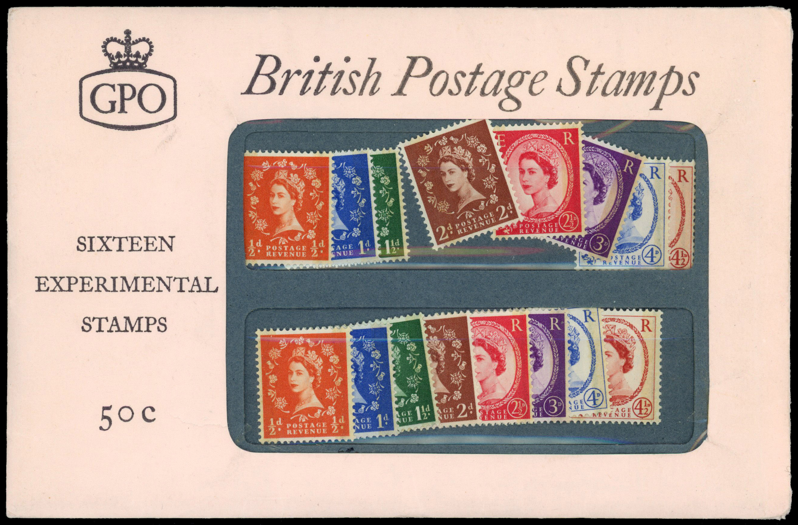 1960 USA forerunner packs 50c containing two 1959 Phosphor-Graphite and $1.20 Regional; both sealed