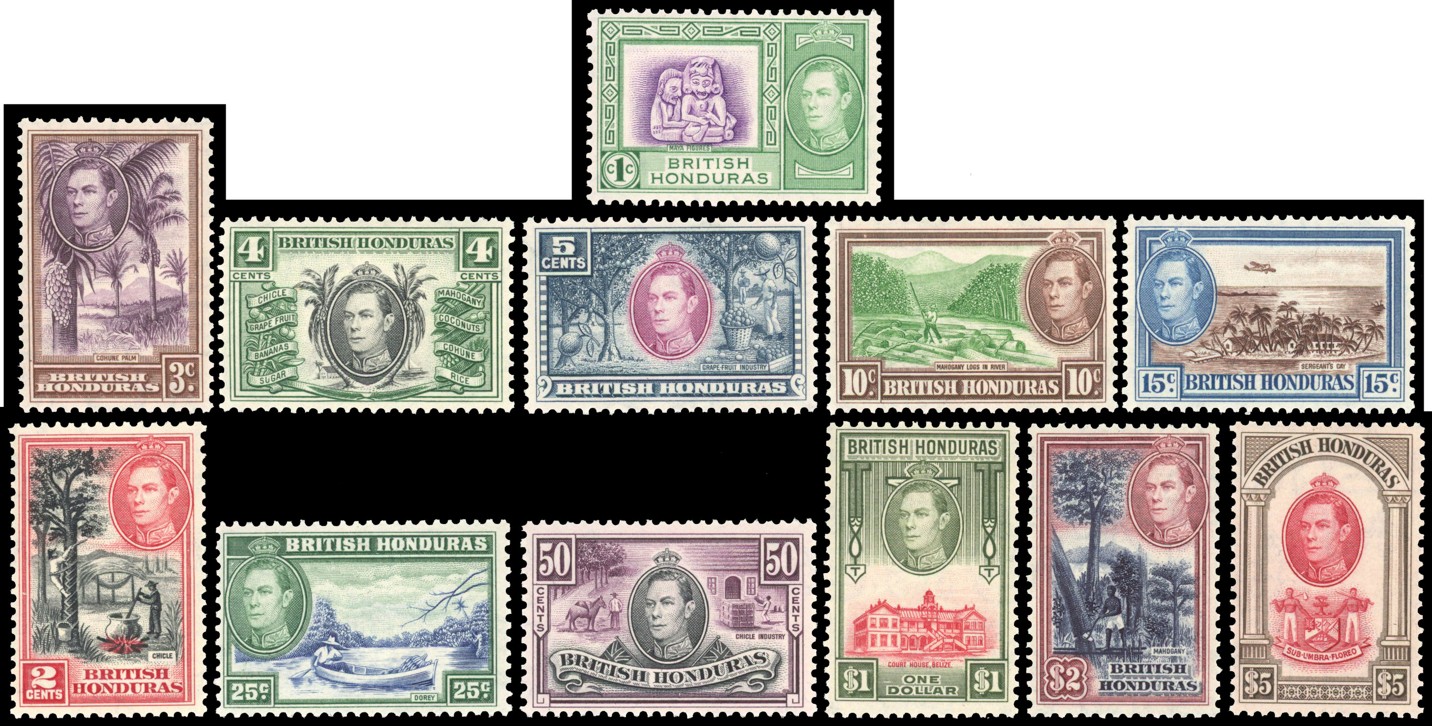 British Honduras SG 150-161 mint