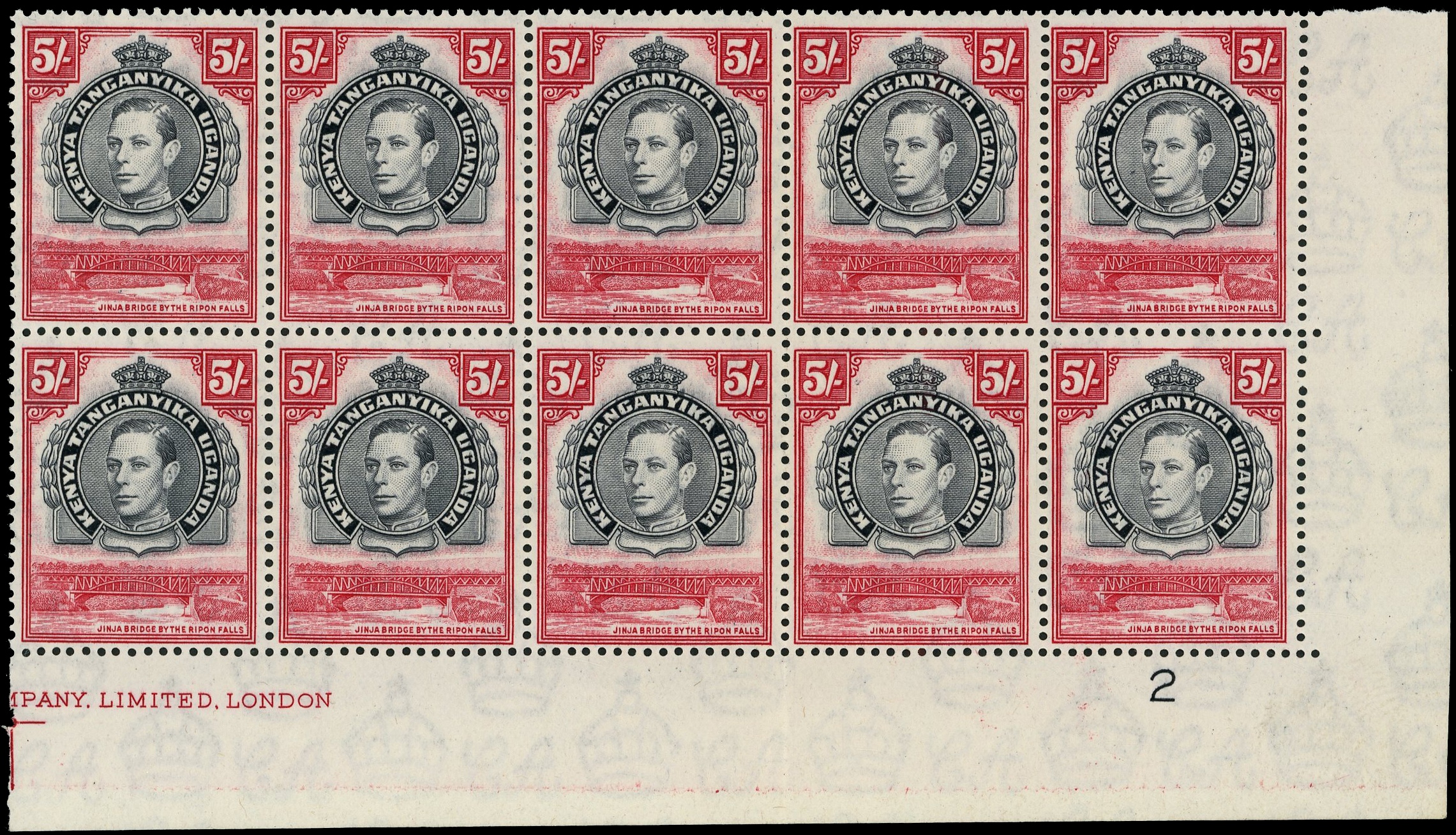 KUT SG 148b Plate block mint