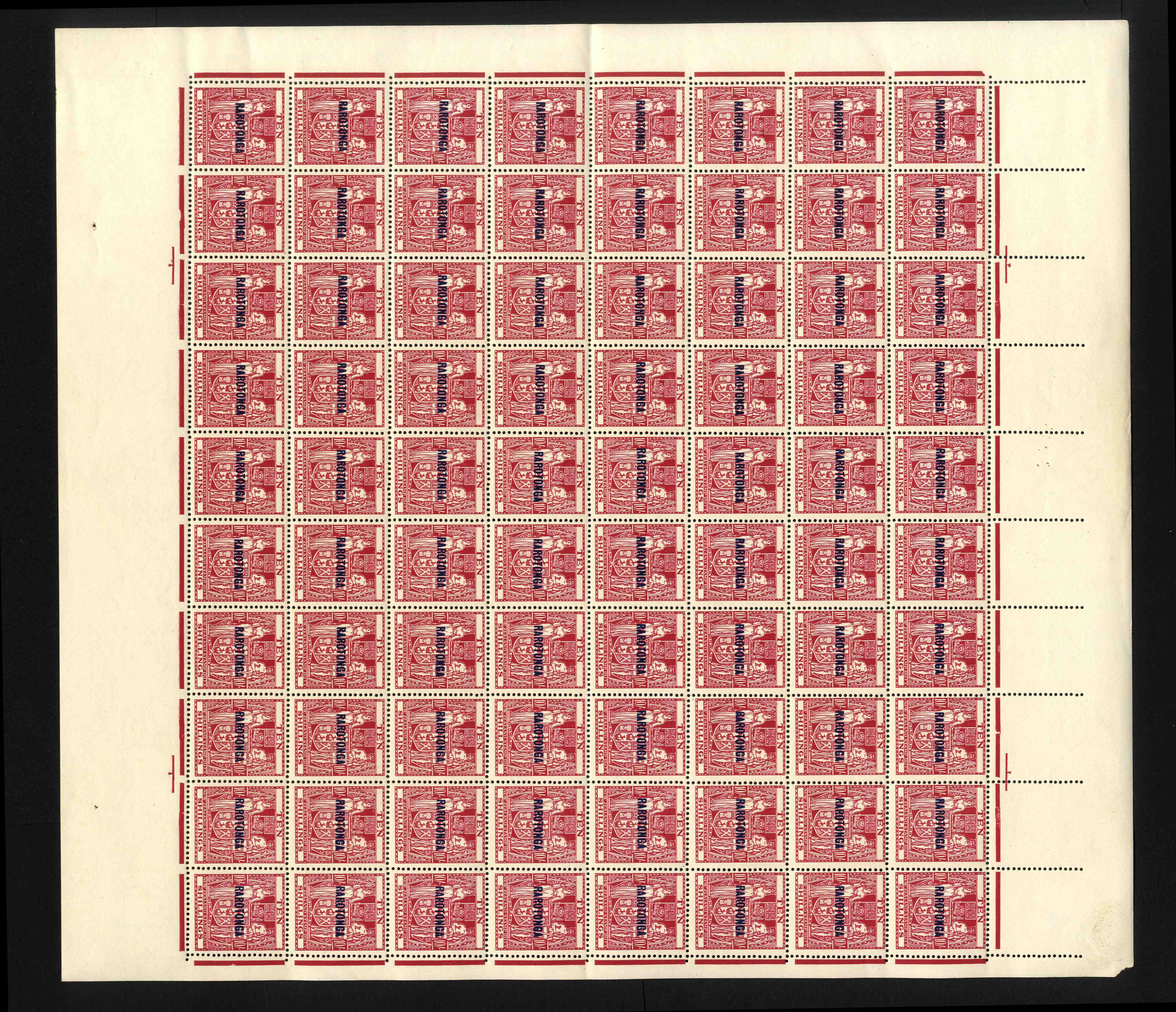 Cook Islands SG 97 1931 10s sheet mint