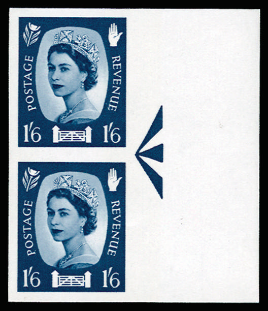 GB 1969 1s6d Grey-blue (Northern Ireland, No watermark chalky paper). Superb unmounted o.g right hand m… SGNI11var