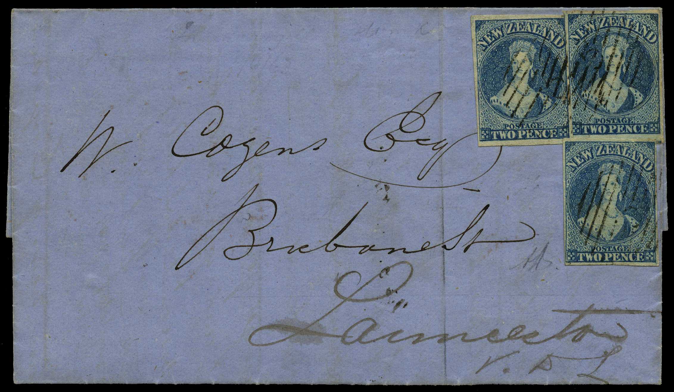 1863 entire letter from Invercargill...