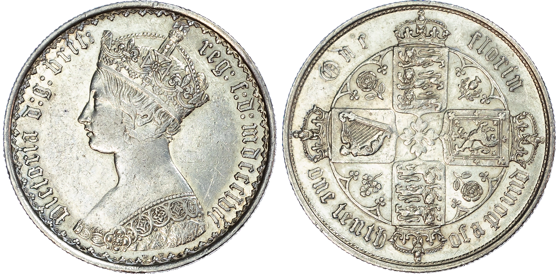 Victoria (1837-1901), Gothic Florin, 1857