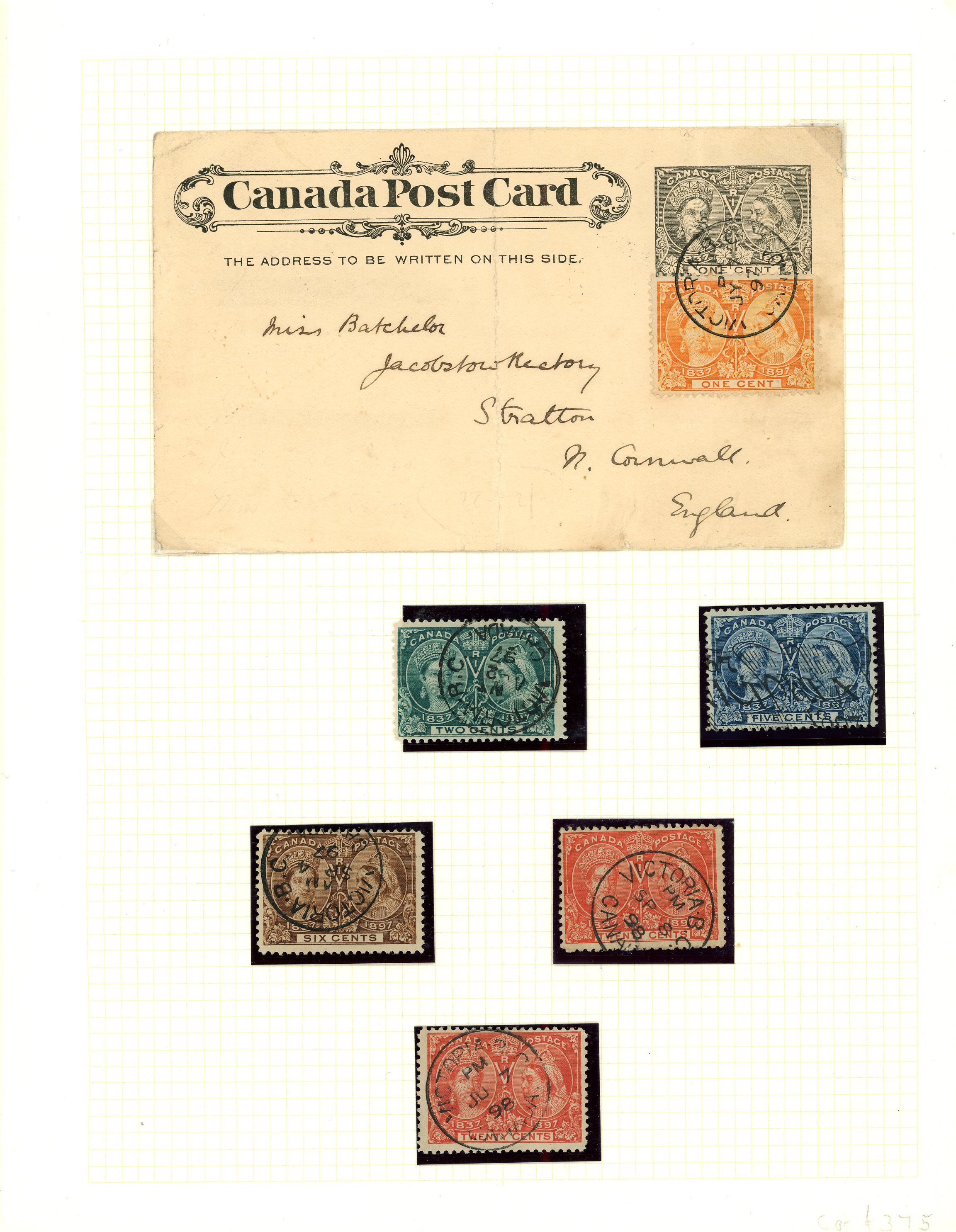 1897 Jubilee issue, values to 50c with CDSs,...