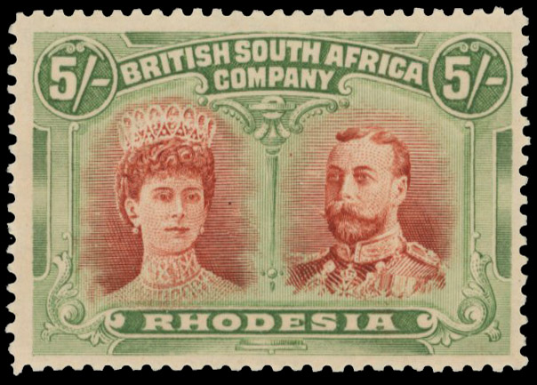 5s red-brown and deep green unlisted, position 2 Gash in Ear mint