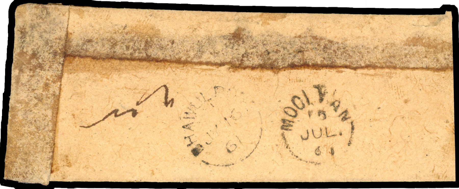 Bahawalpur 1861 stampless cover