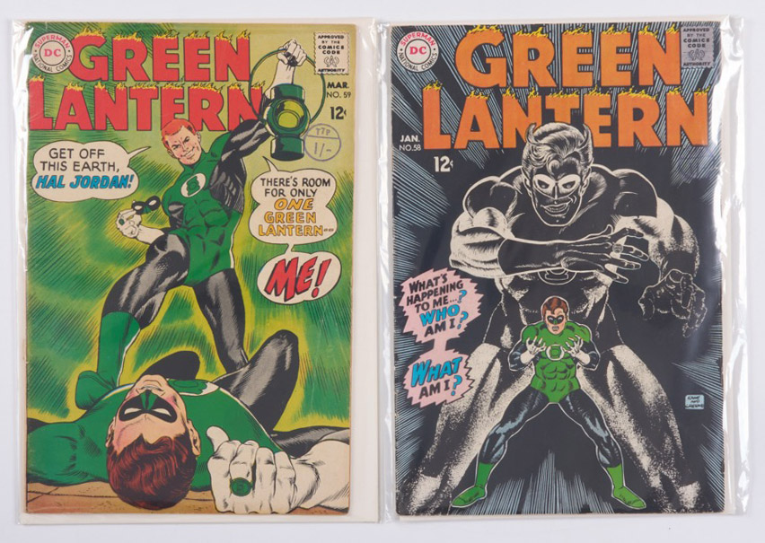 Green Lantern #58 & #59 1st Appearance of Guy Gardner (DC Comics, 1968)