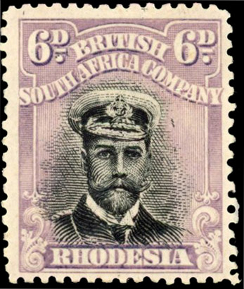 Rhodesia 6d SG 229b "Thornton's Stripes" mint