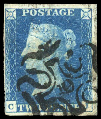 1840 2d Blue Pl.2 (CI). London No.10 MC 