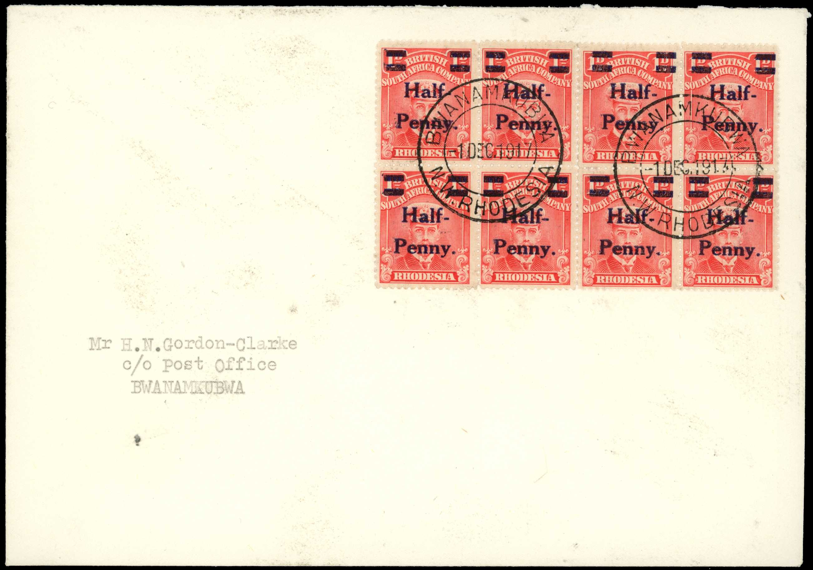 Usages. 1917 local envelope with two blocks...