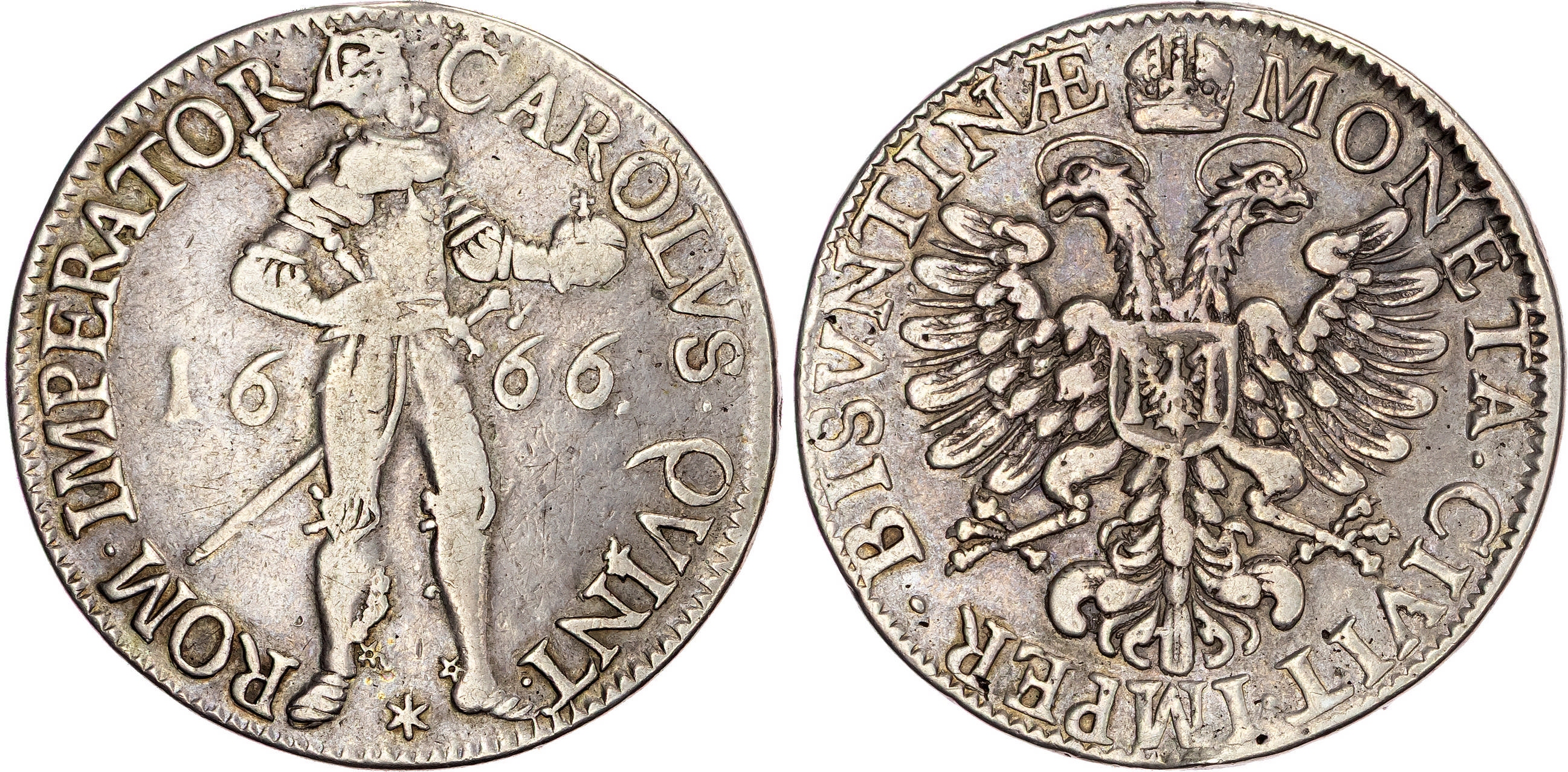 France, Besançon, silver Patagon, 1666