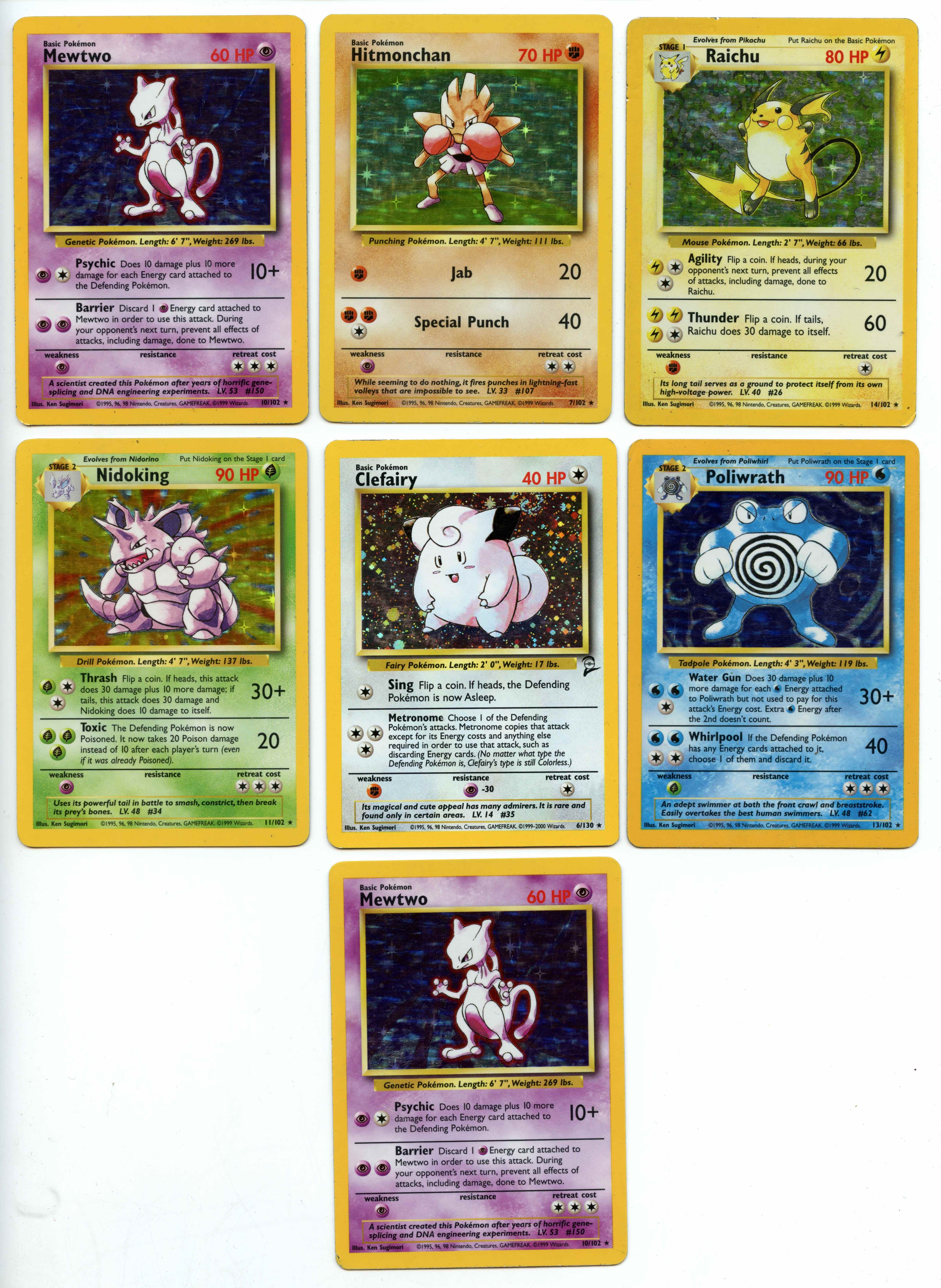 Pokémon TCG - Base Set Holo Bundle - 7 Holos