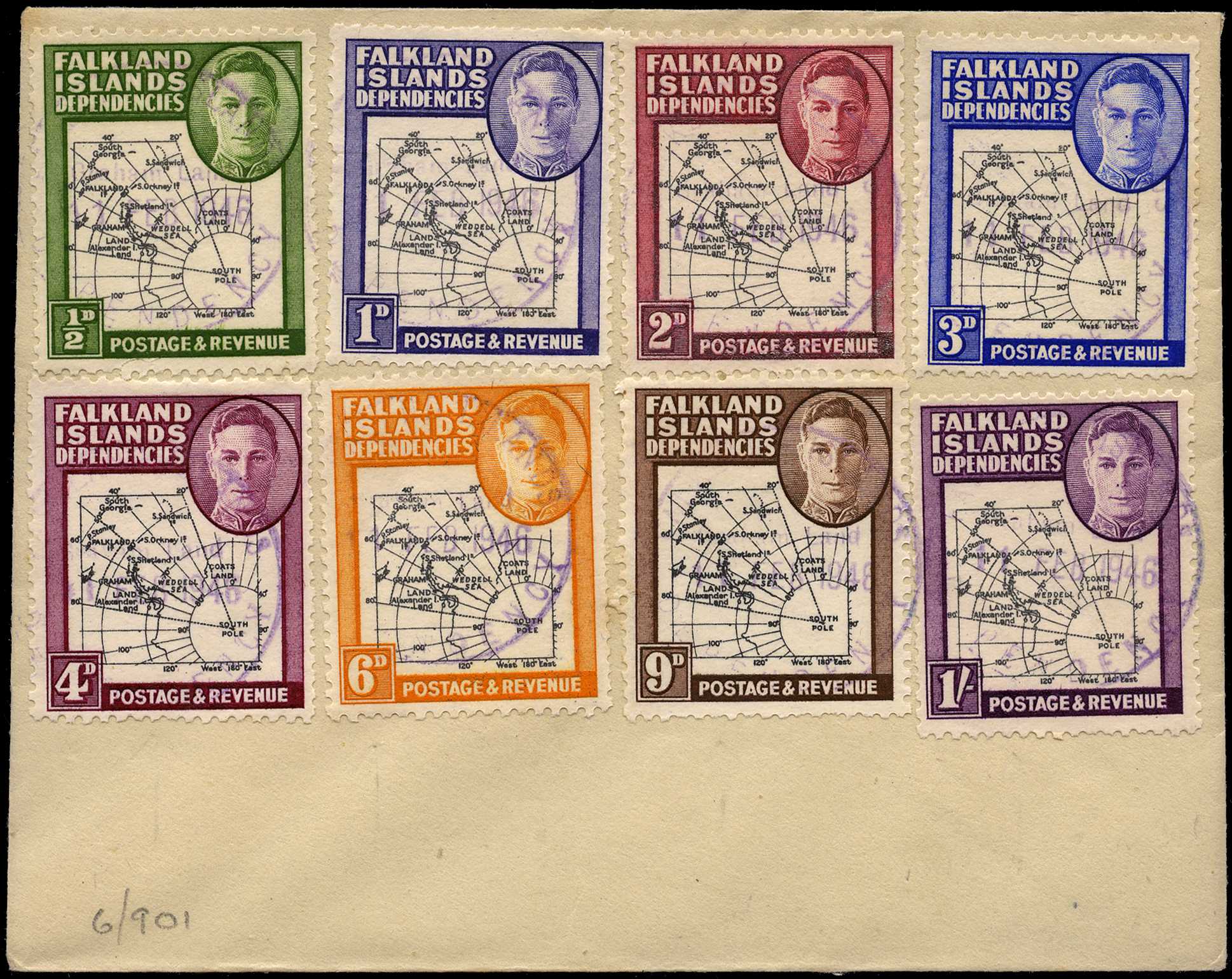 1946 Thick Map set of eight on...