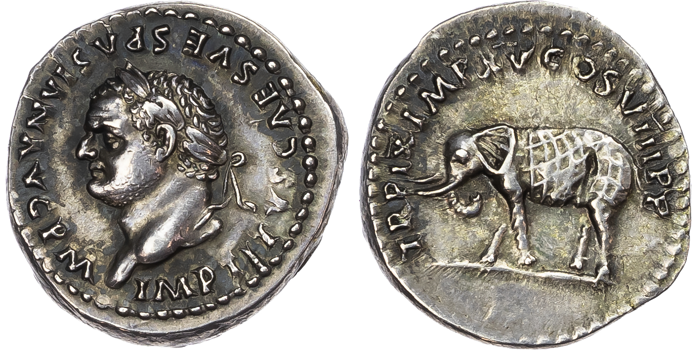Titus (AD 79-81) AR Denarius, Rome, AD 80, 3.40g.