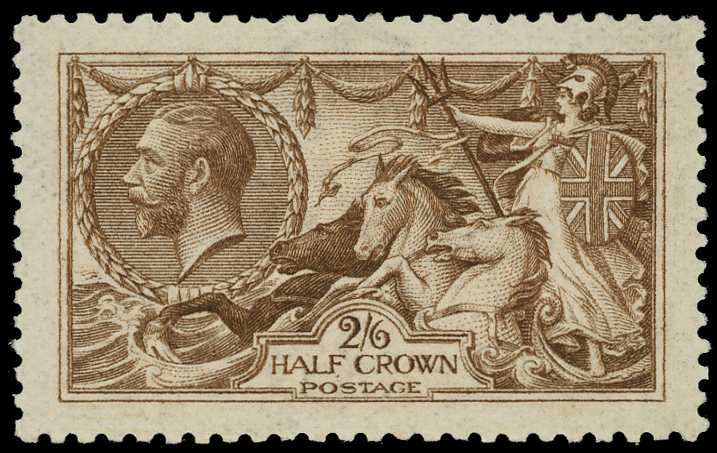 1915 De La Rue 2/6d yellow-brown, unmounted...