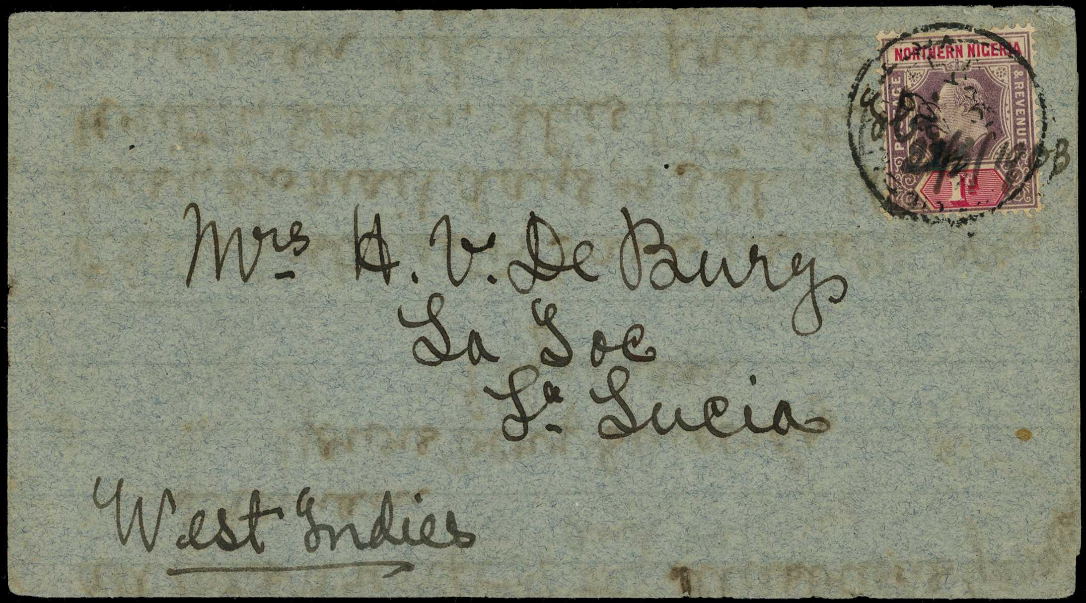 POSTAL HISTORY: 1903 folded letter sheet with...
