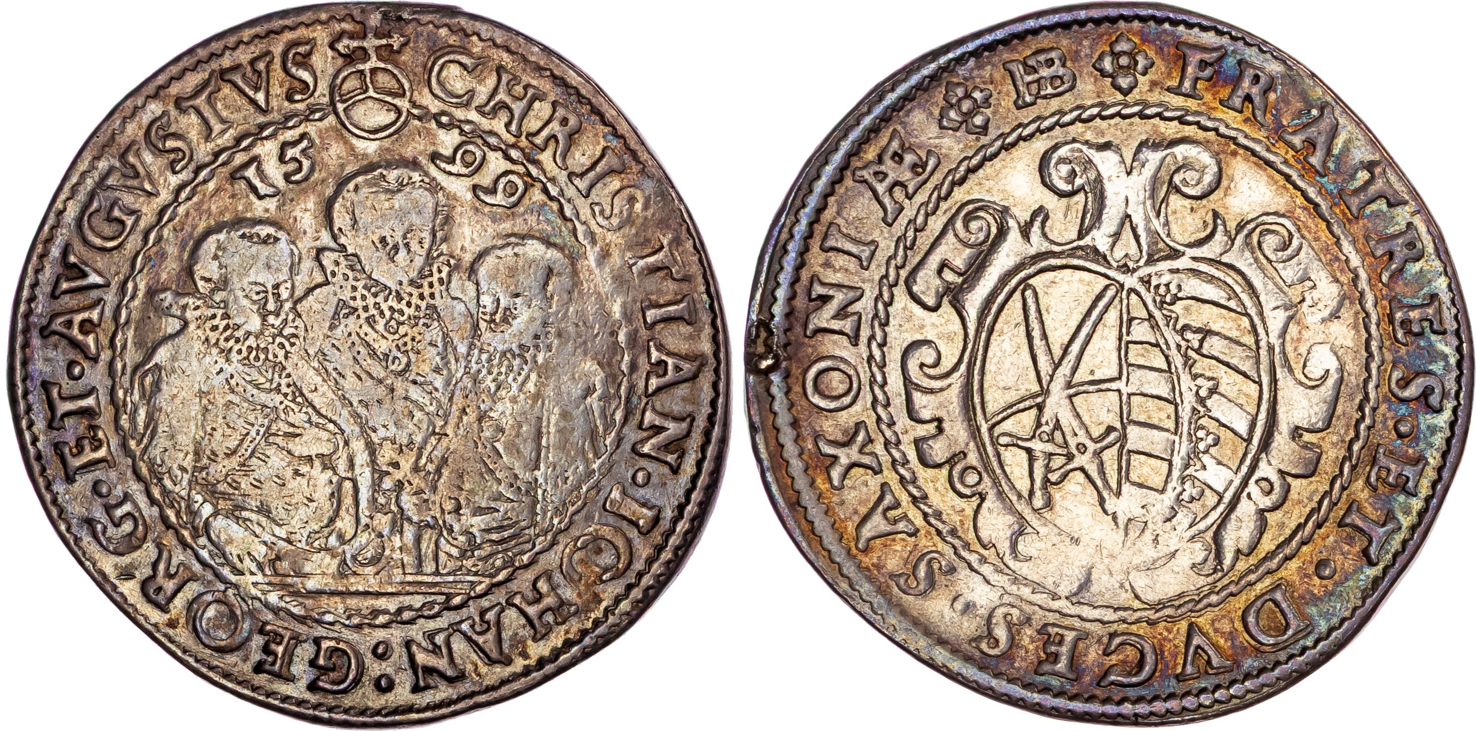Germany, Saxony, Christian II, Johann Georg I & August (1591-1611), silver Half Taler