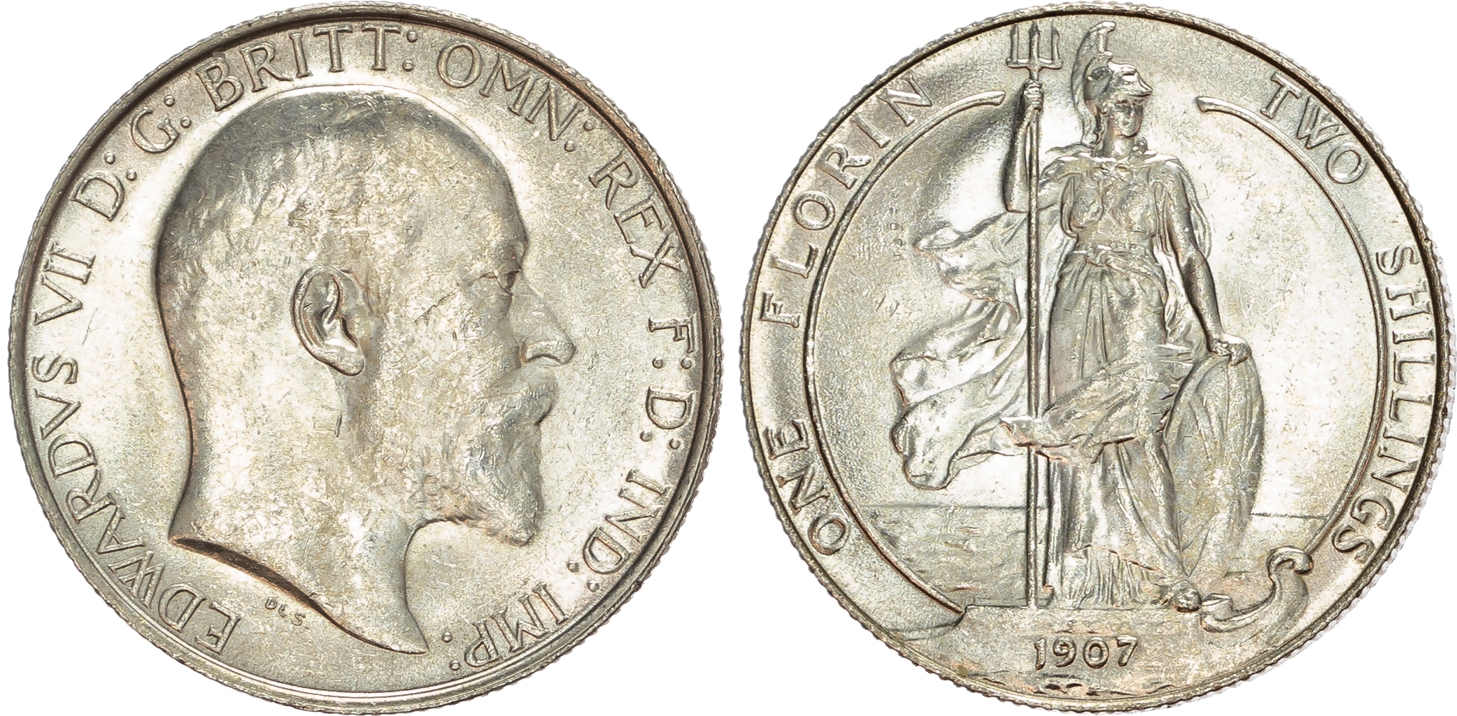 Edward VII (1901-1910), Florin, 1907