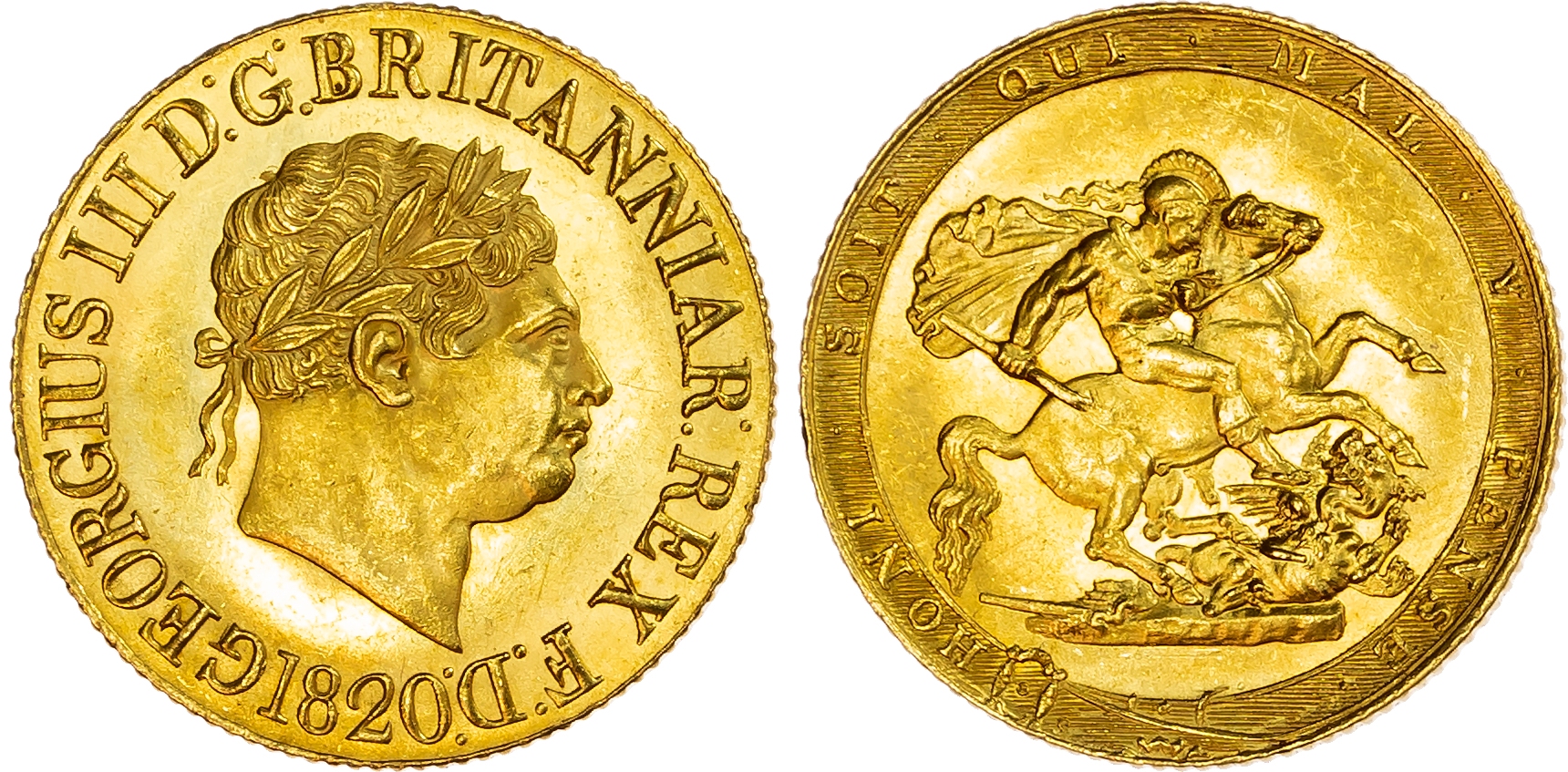 1820 George III Sovereign Open 2