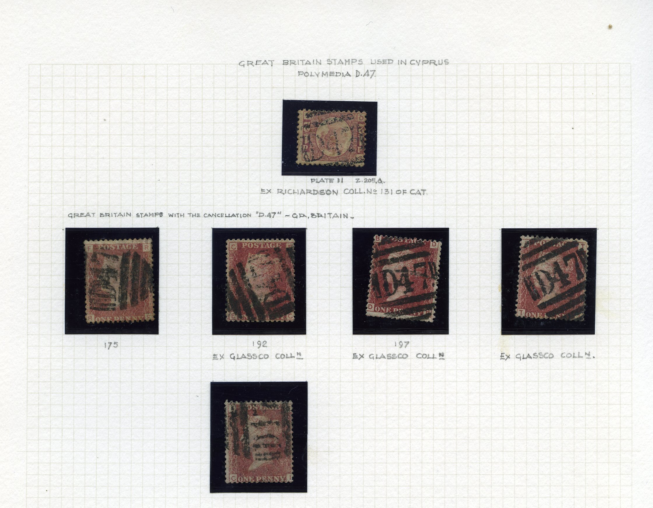 GB Used in Cyprus. 1881 ½d Plate 11, 1d...