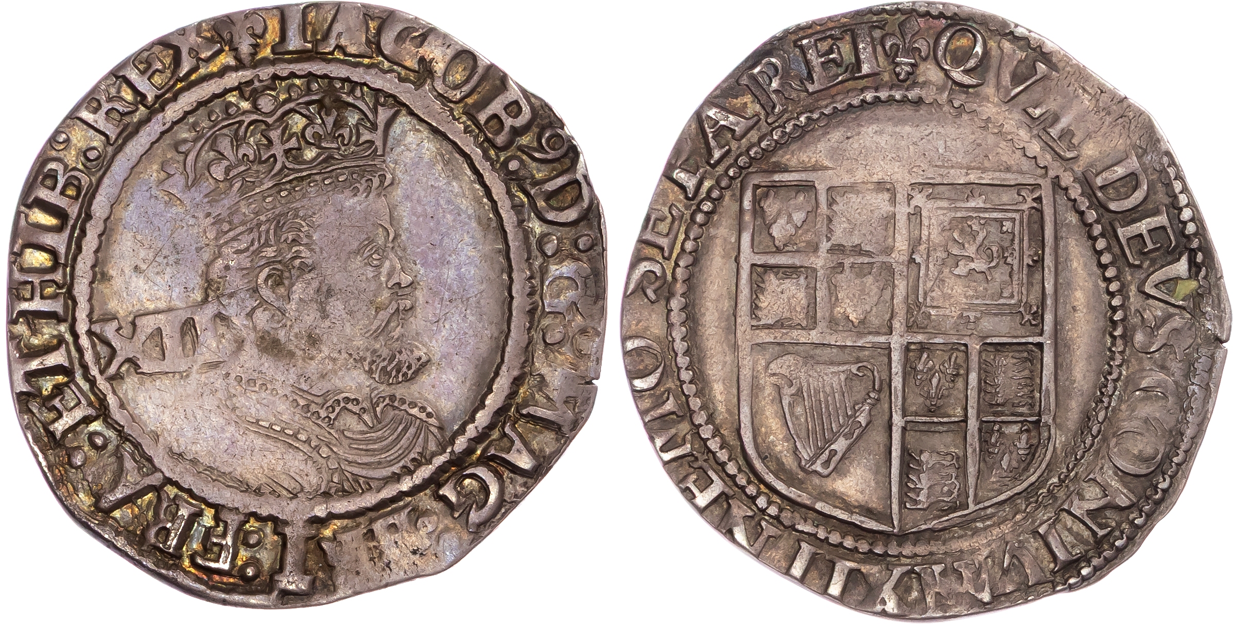 James I (1603-1625), Third Coinage (1619-1625), AR Shilling, mm. lis (1623-1624).