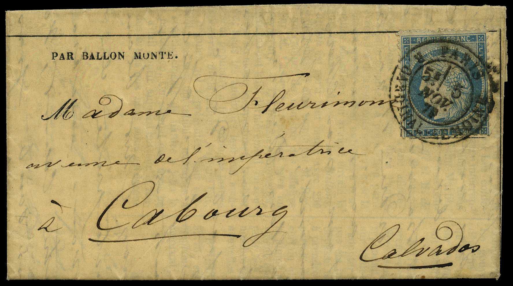 Twenty-fifth Balloon of the Siege: 1870...