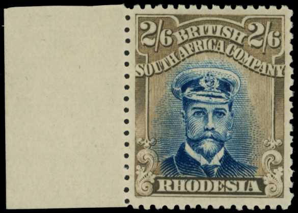 1918-21 2/6d Head Die IIIB, perf 14, toned...
