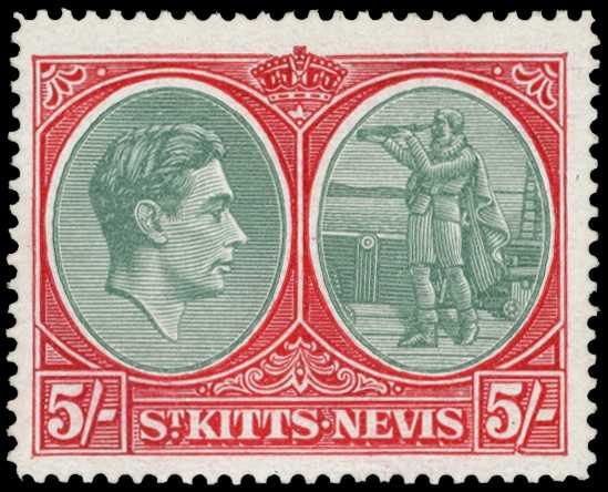 1945 5s bluish green and scarlet, ordinary...
