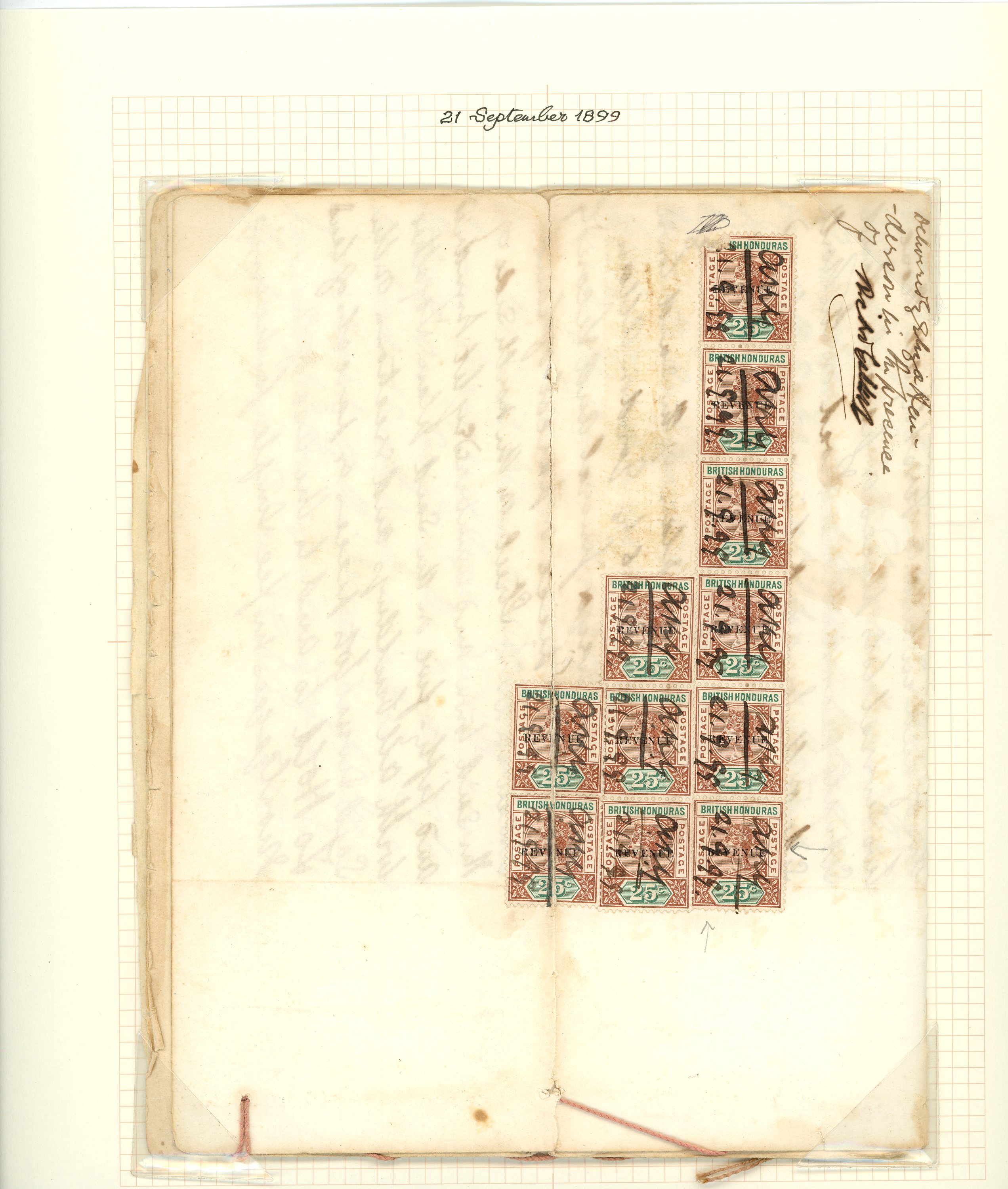 1899 25c red-brown and green Postage...