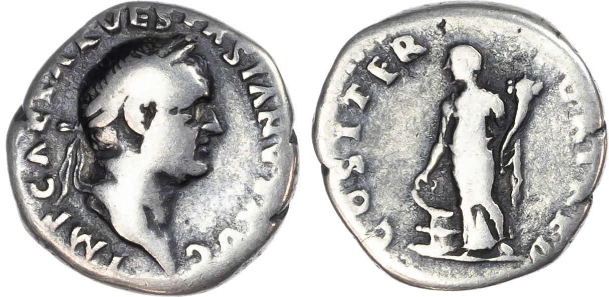 Vespasian (AD 69) AR Denarius, Rome, AD 70, 3.05g.