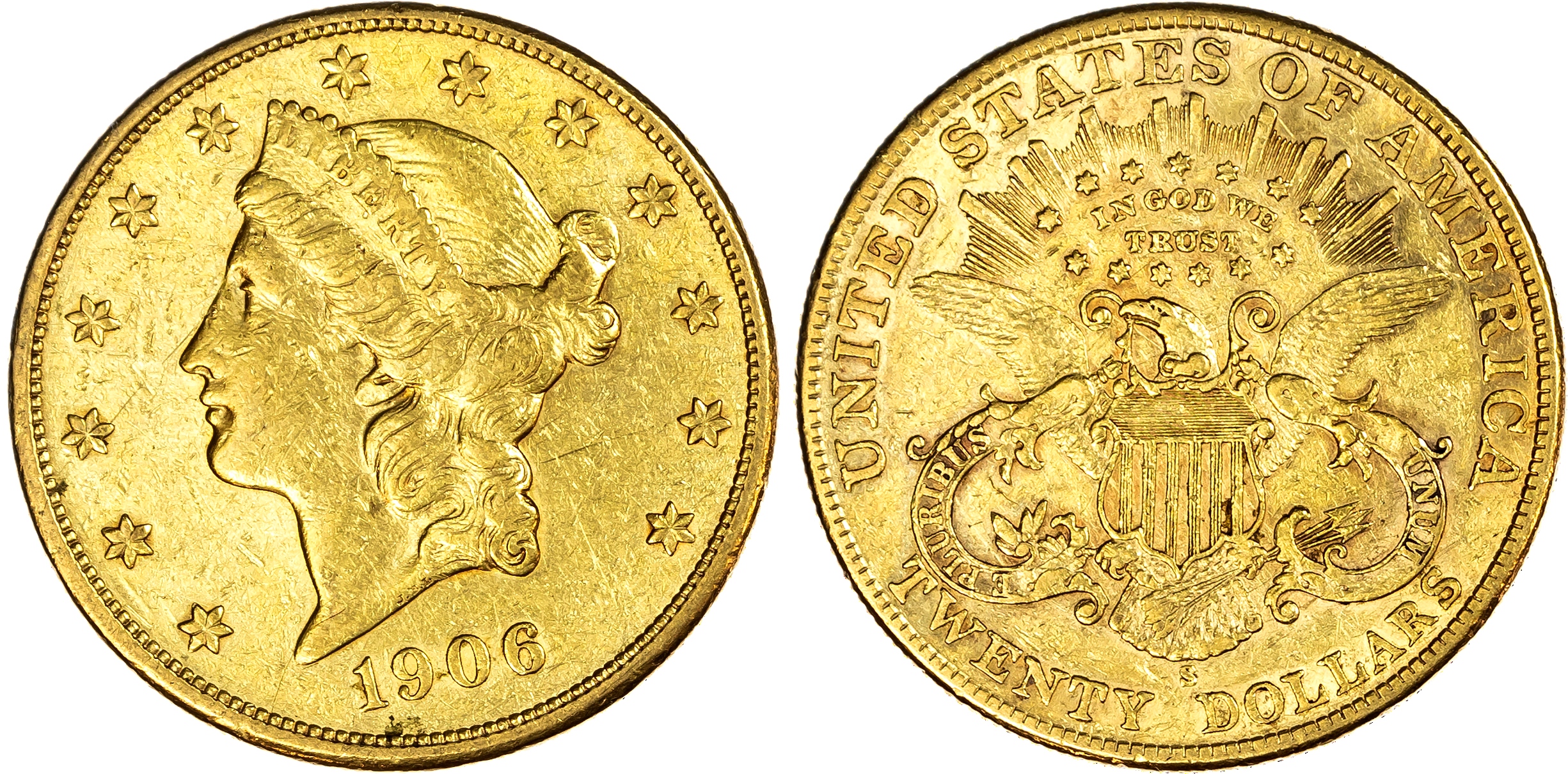 USA, Liberty Head Double Eagle, gold 20 Dollars, 1906