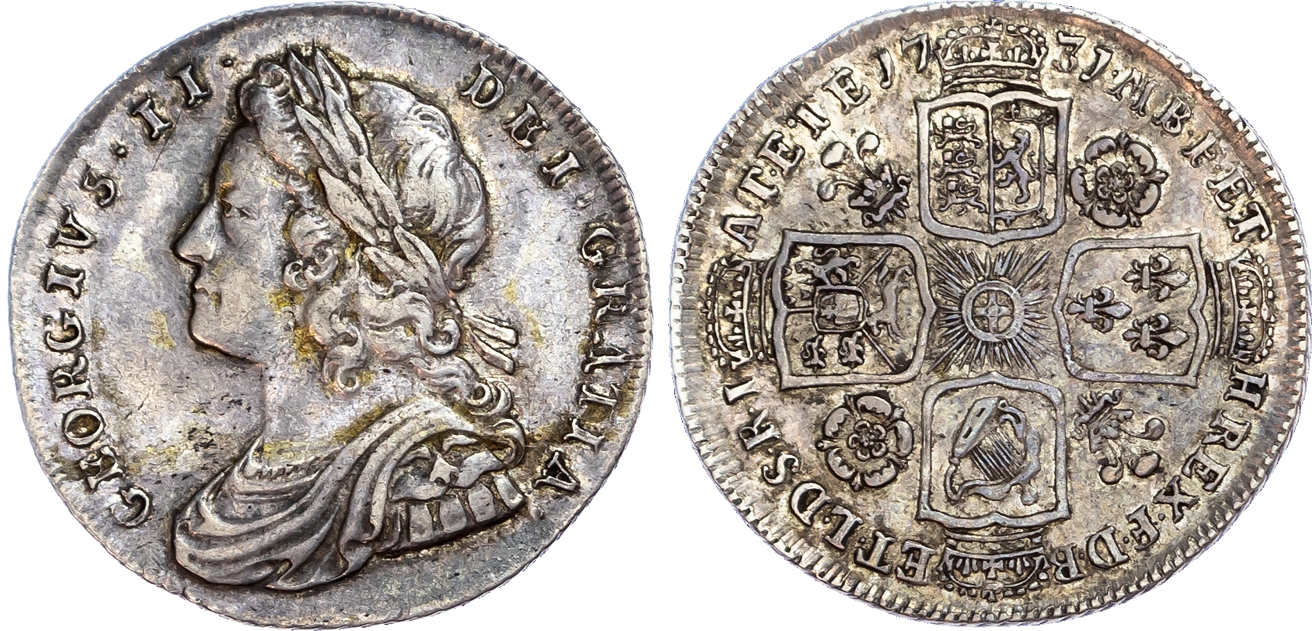 George II (1727-60), Shilling, 1731.